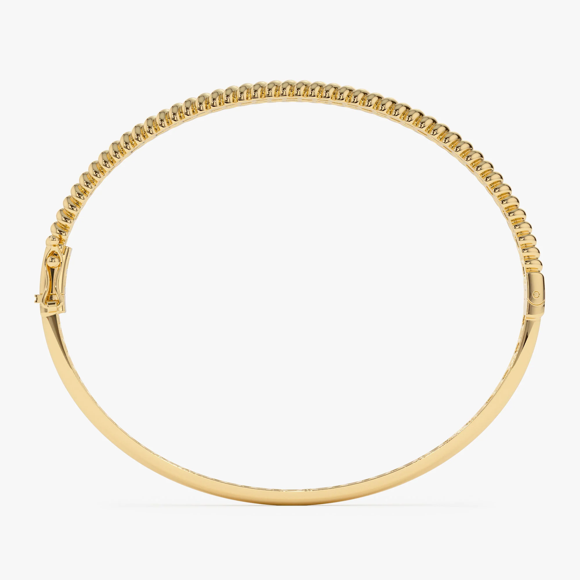 14K Gold Twist Bangle Bracelet - Image 10