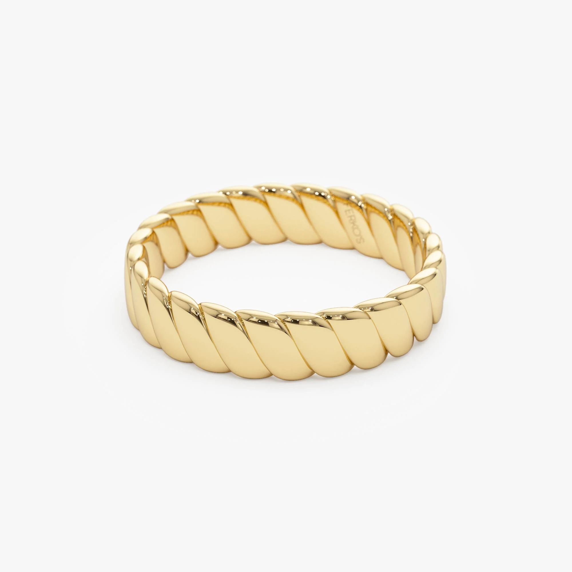 14K Gold Twisted Bold Band Ring - Image 10