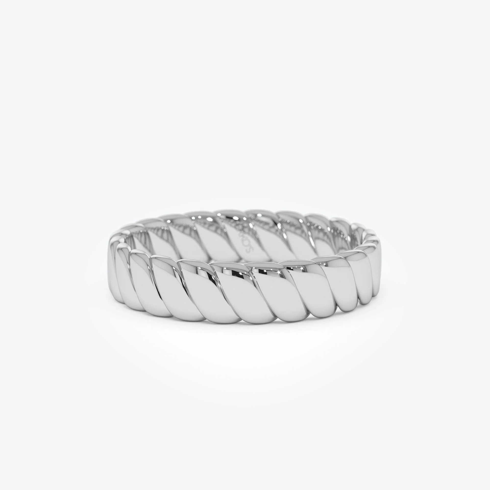 14K Gold Twisted Bold Band Ring - Image 9