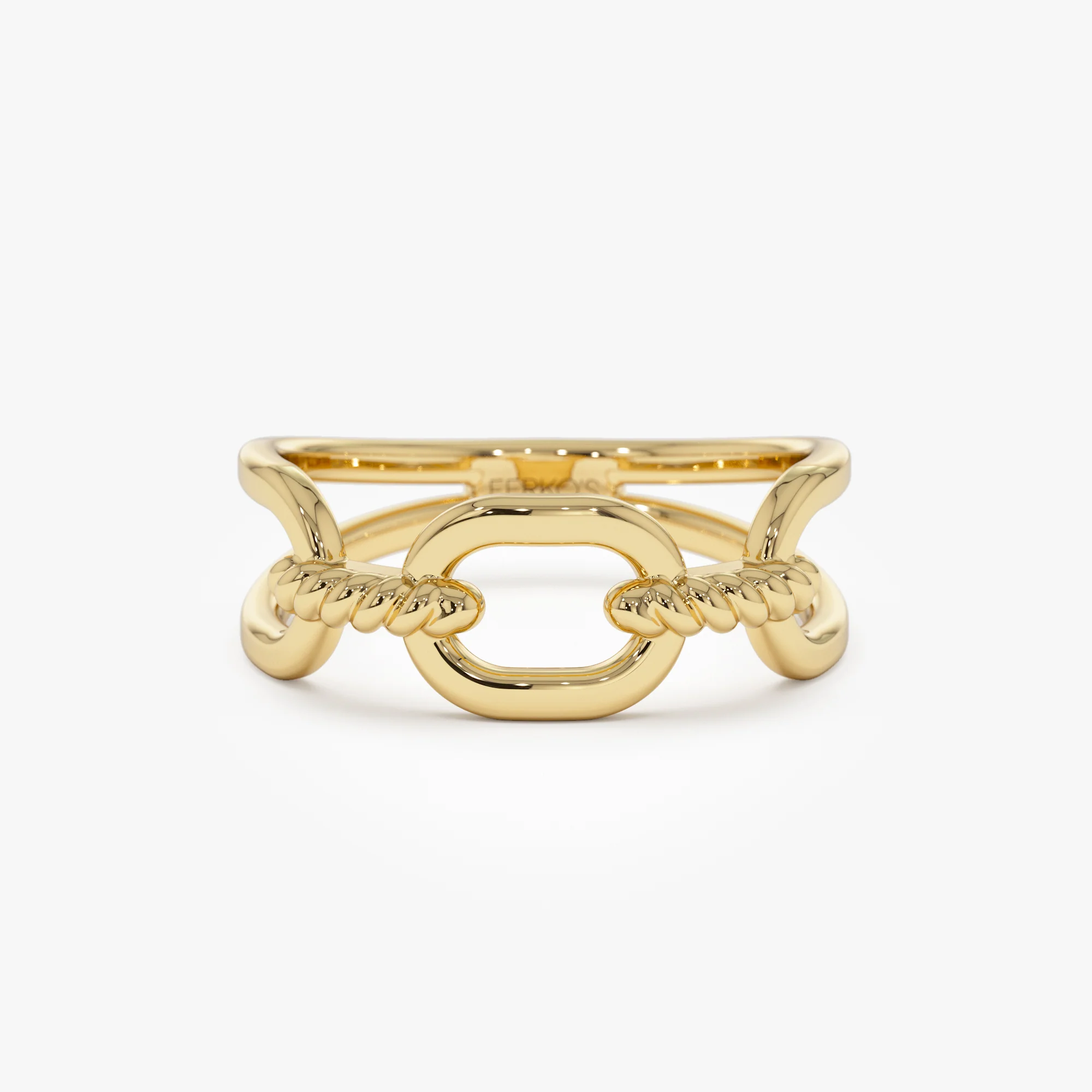 14K Gold Twisted Rope Ring