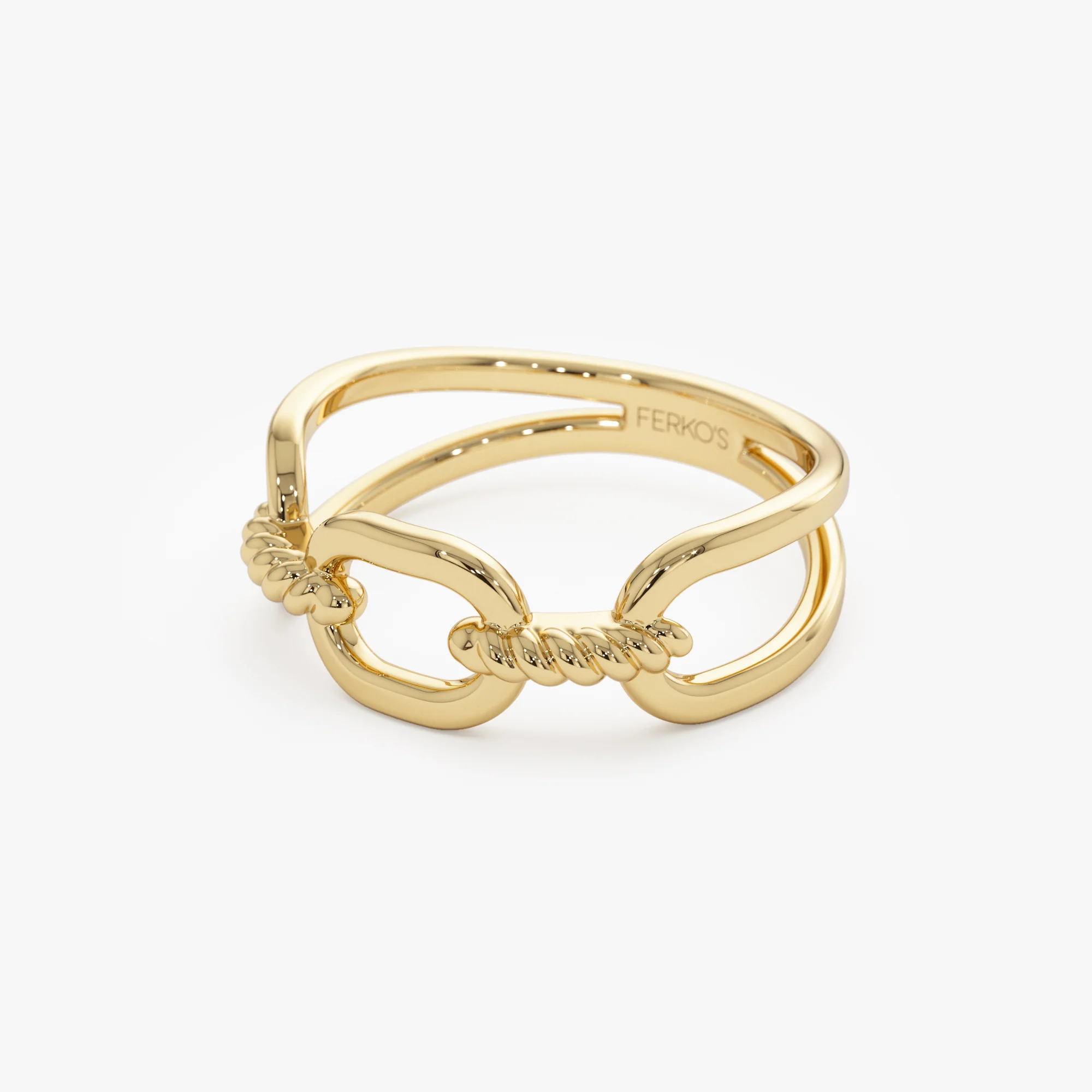 14K Gold Twisted Rope Ring - Image 11