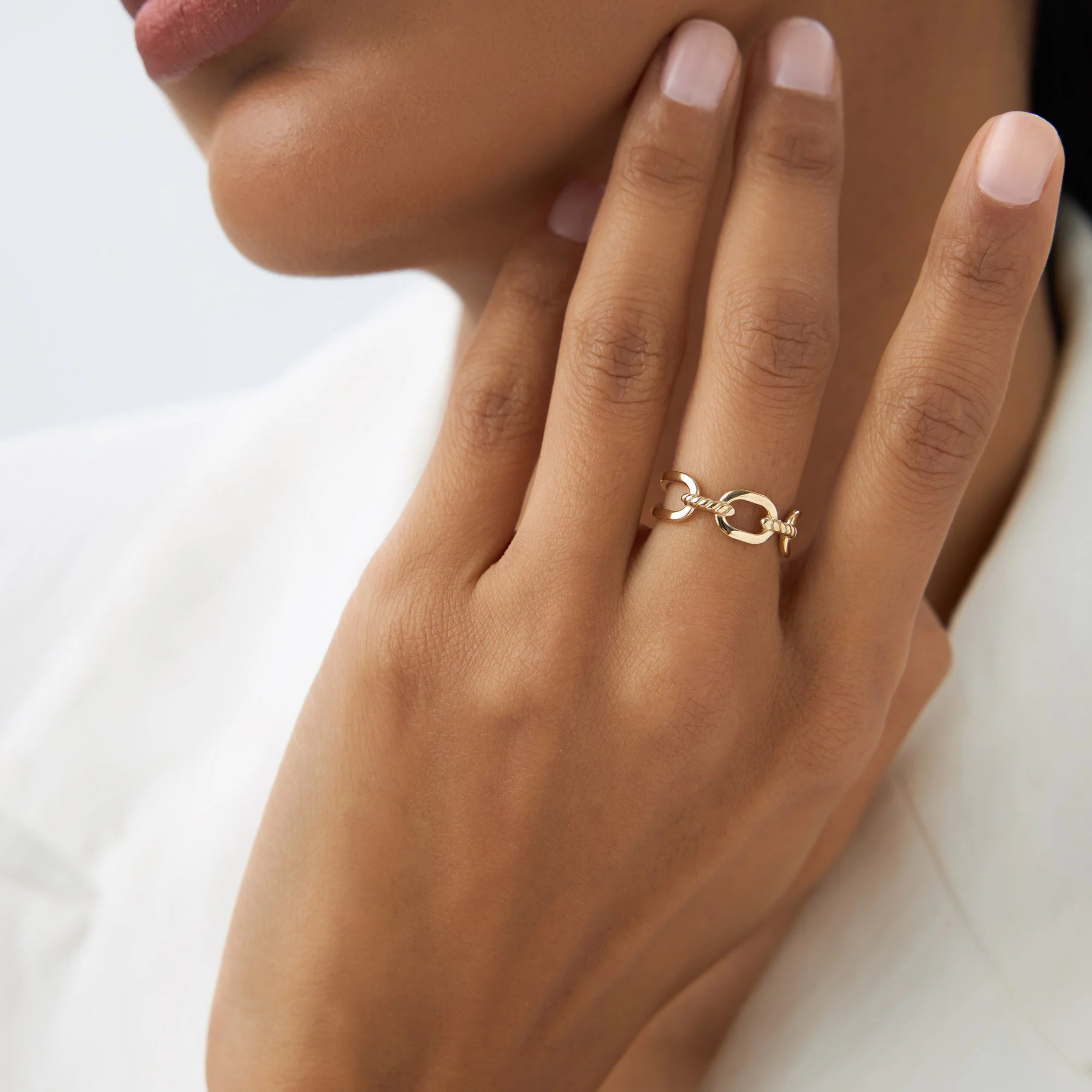 14K Gold Twisted Rope Ring - Image 2