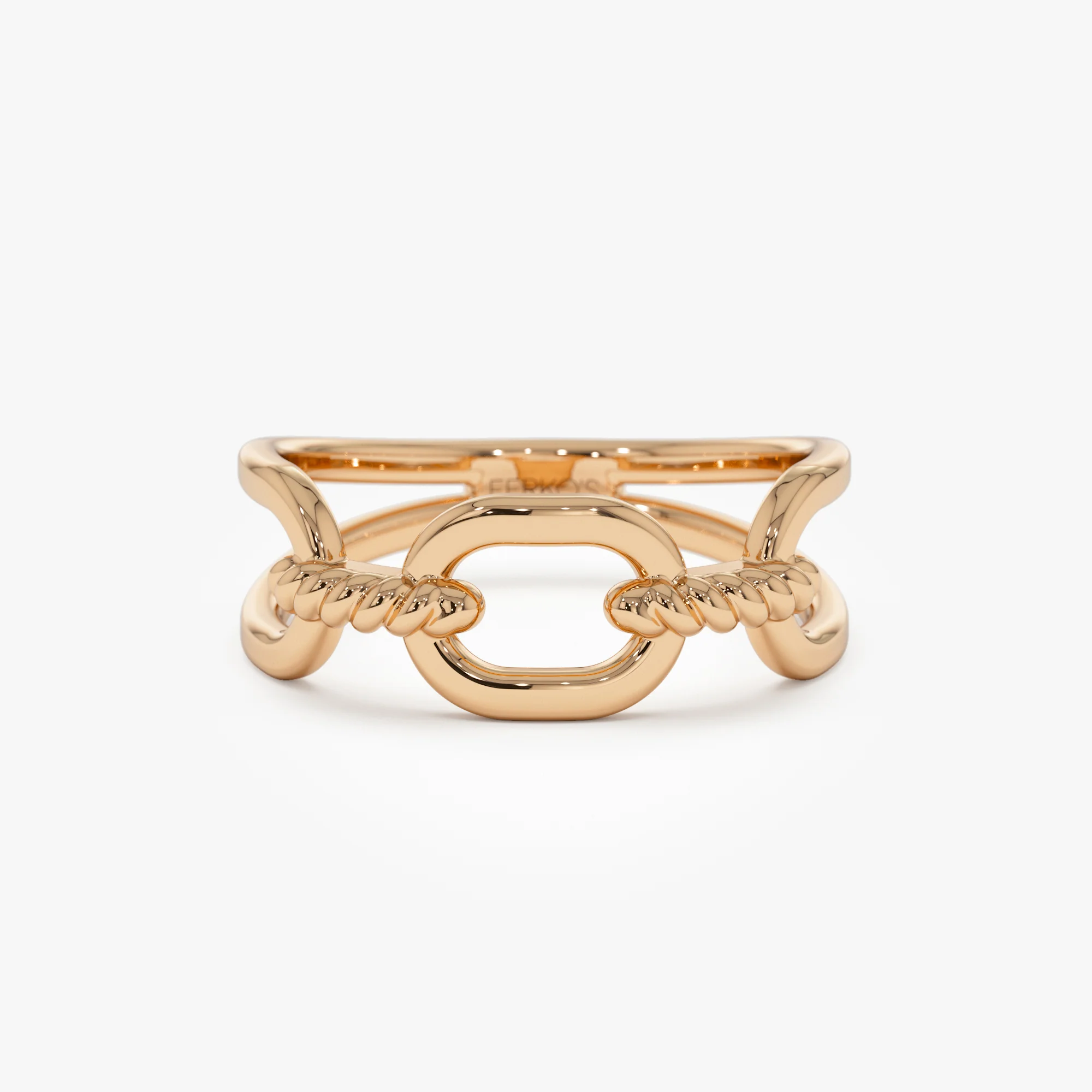 14K Gold Twisted Rope Ring - Image 9
