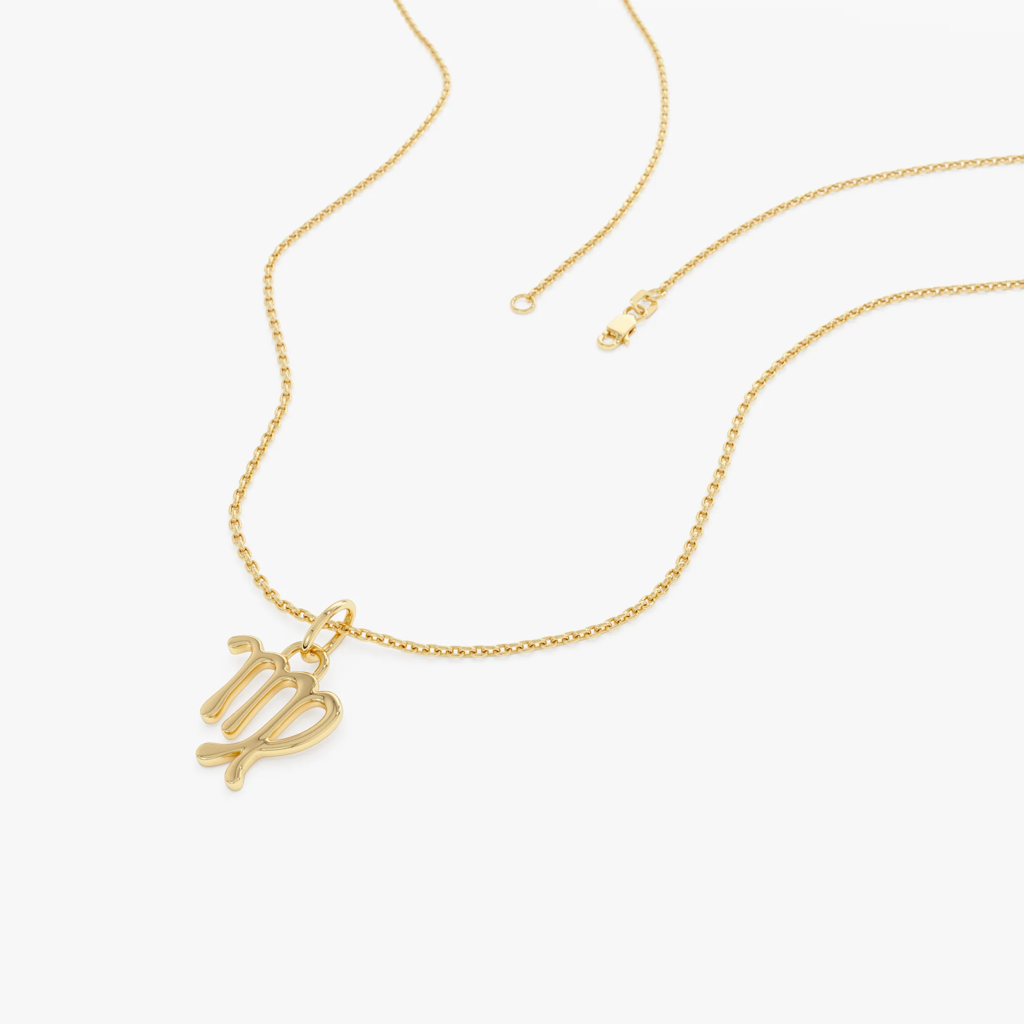 14K Virgo Zodiac Charm Necklace - Image 4