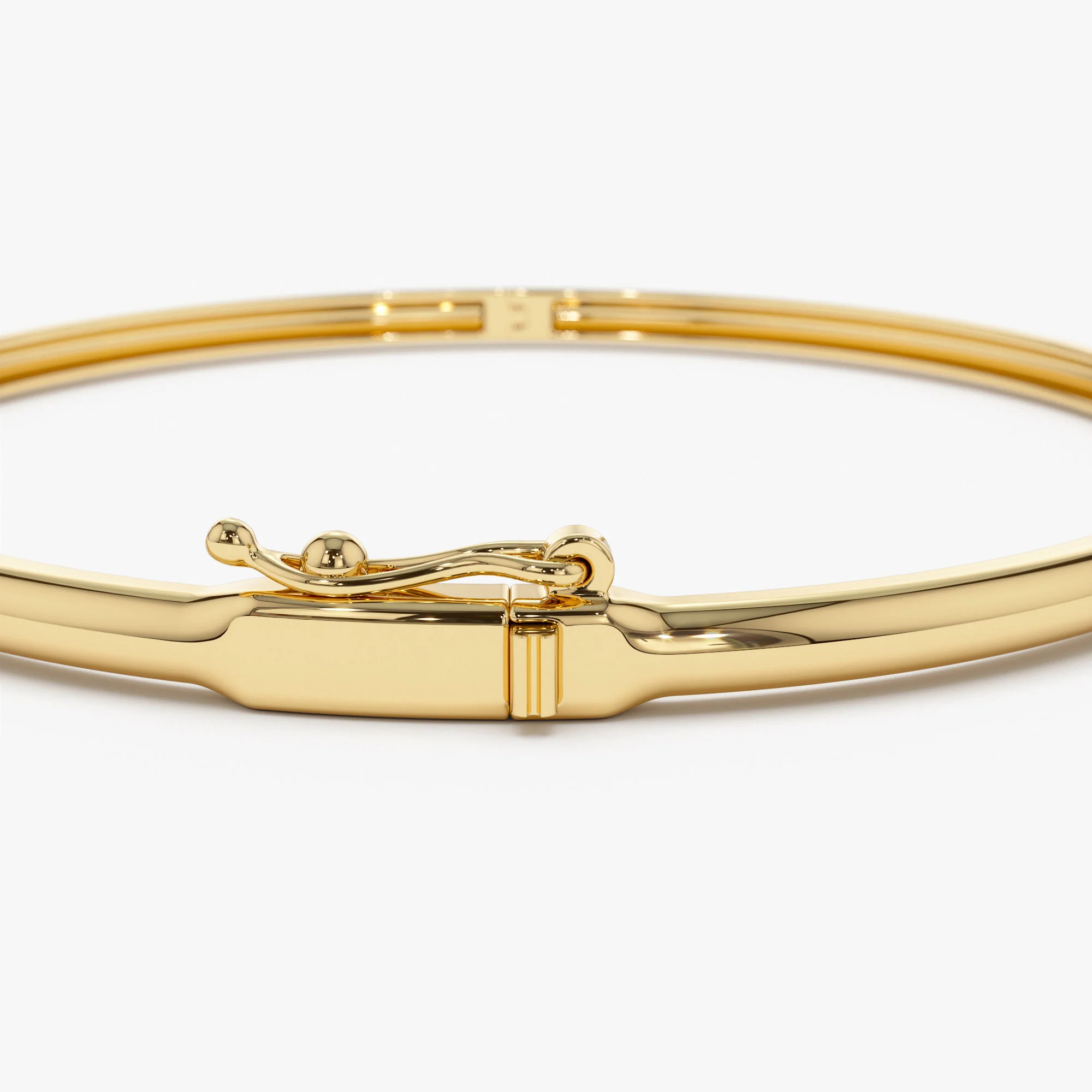 14K Heart Shape Diamond Solitaire Bangle - Image 10