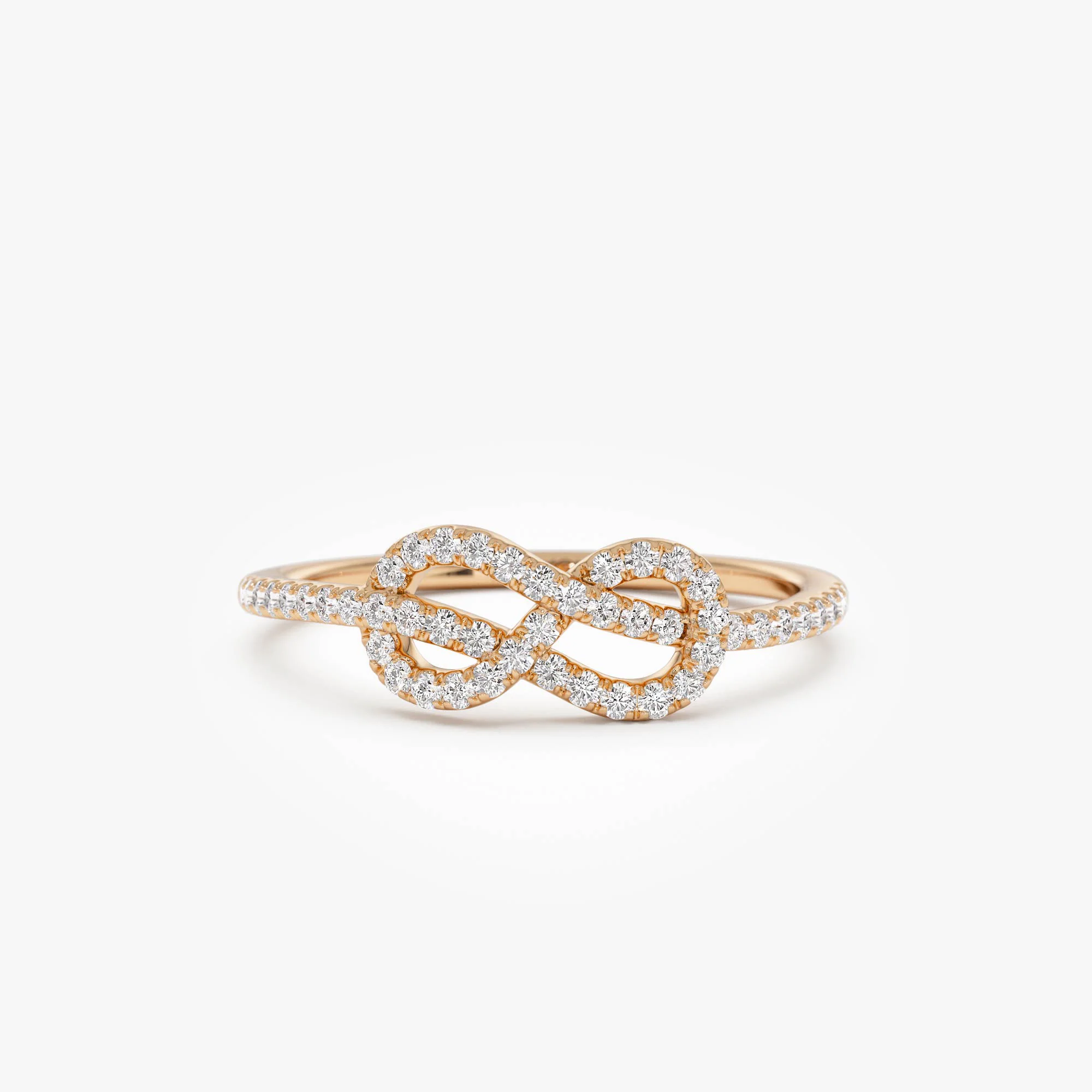 14K Infinity Knot Diamond Ring - Image 6