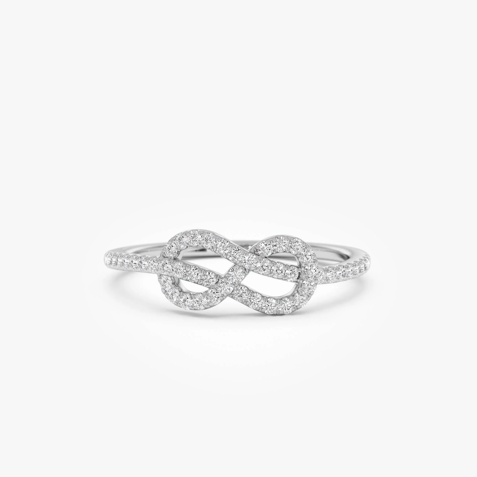 14K Infinity Knot Diamond Ring - Image 7