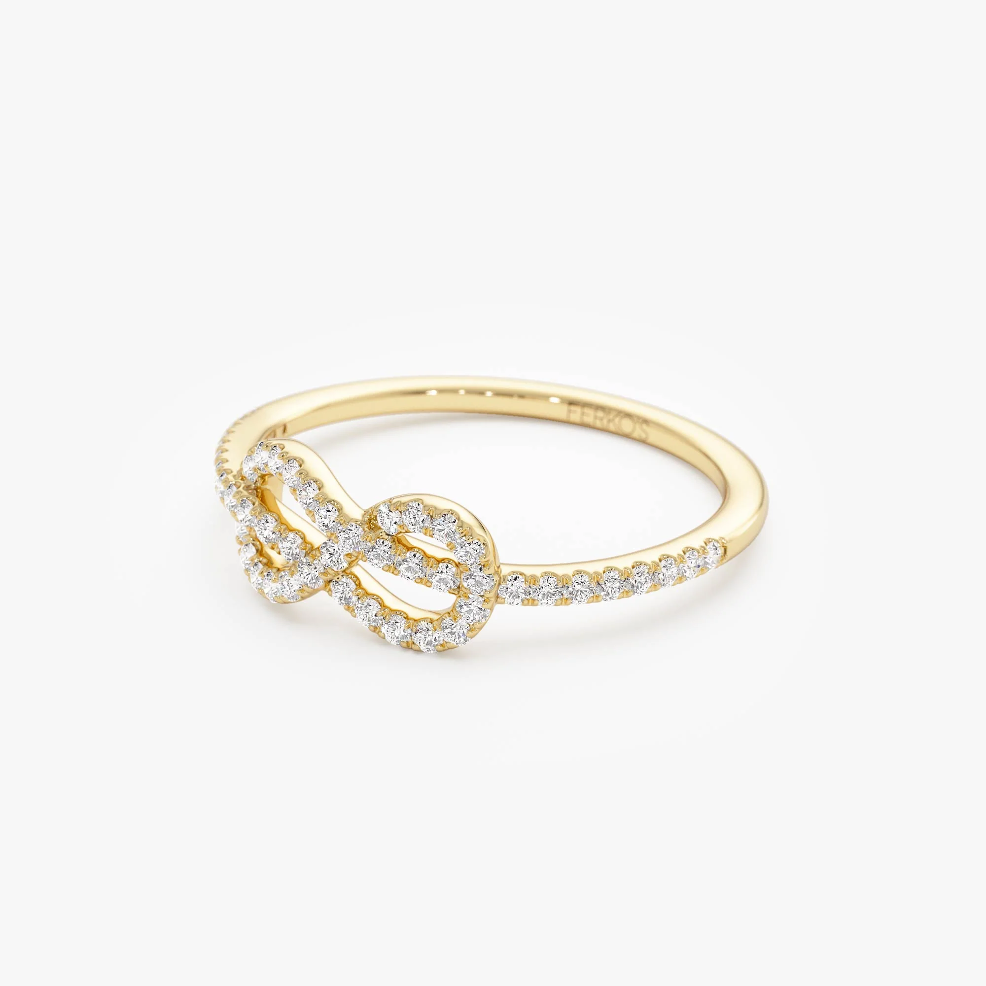 14K Infinity Knot Diamond Ring - Image 8