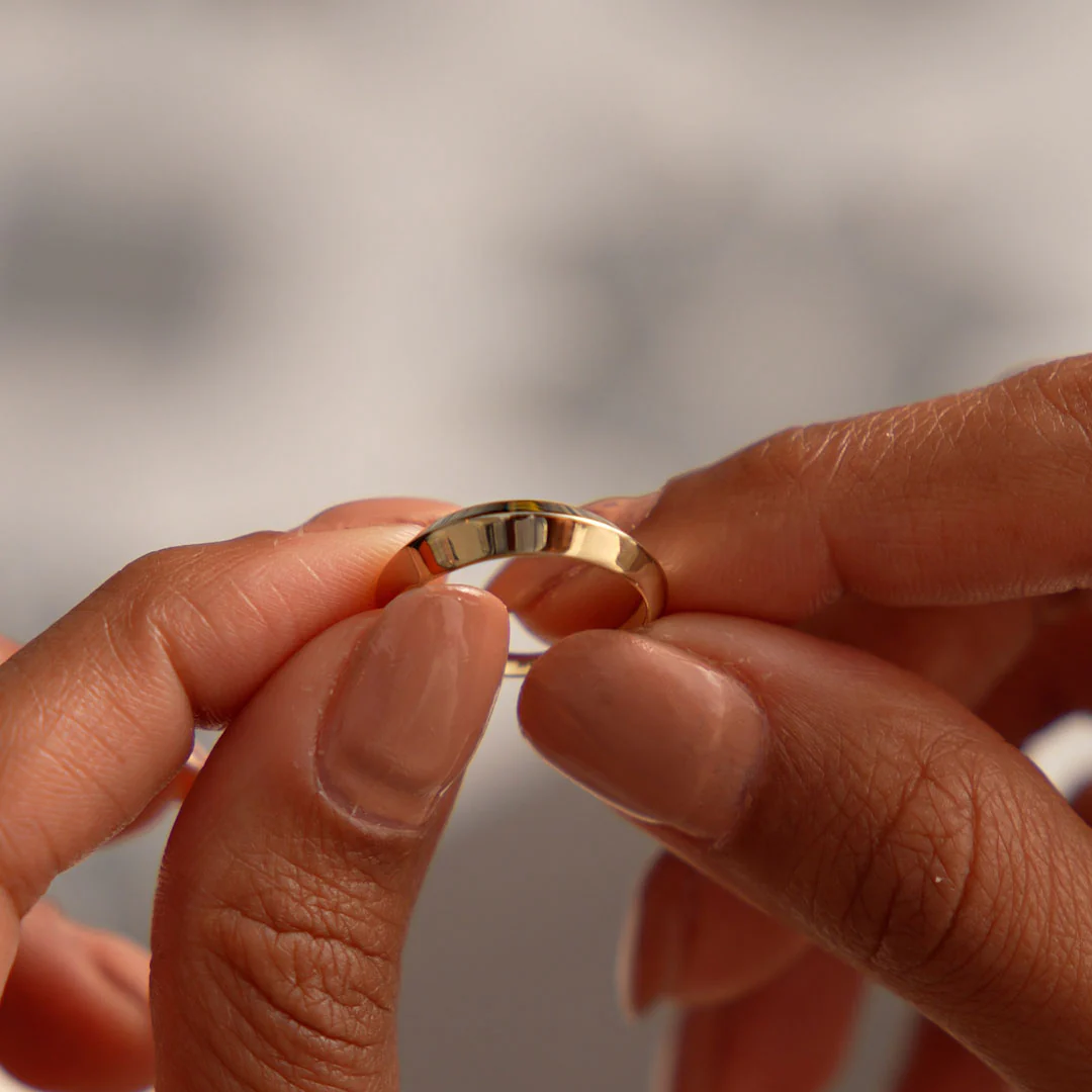 14k Knife Edge Wedding Band - Image 6