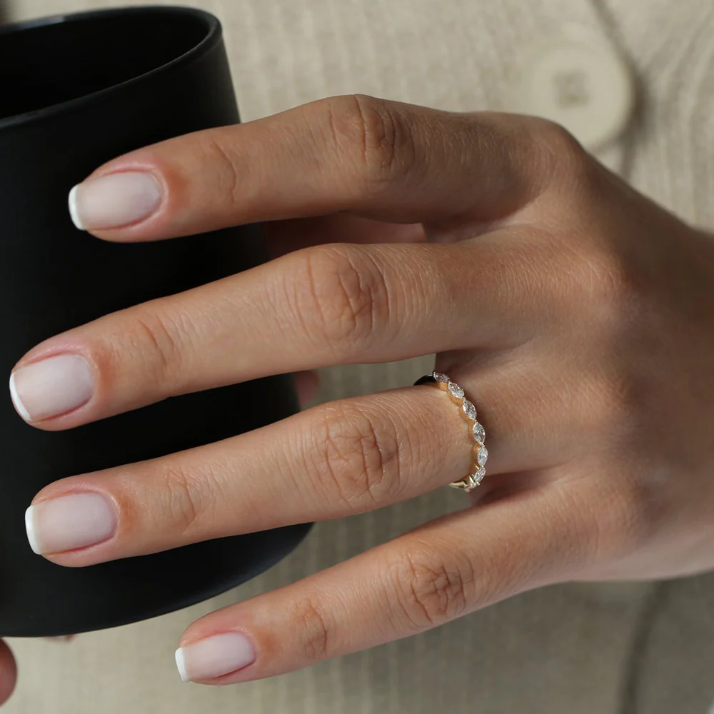 14k Marquise Cut Diamond Anniversary Band - Image 5