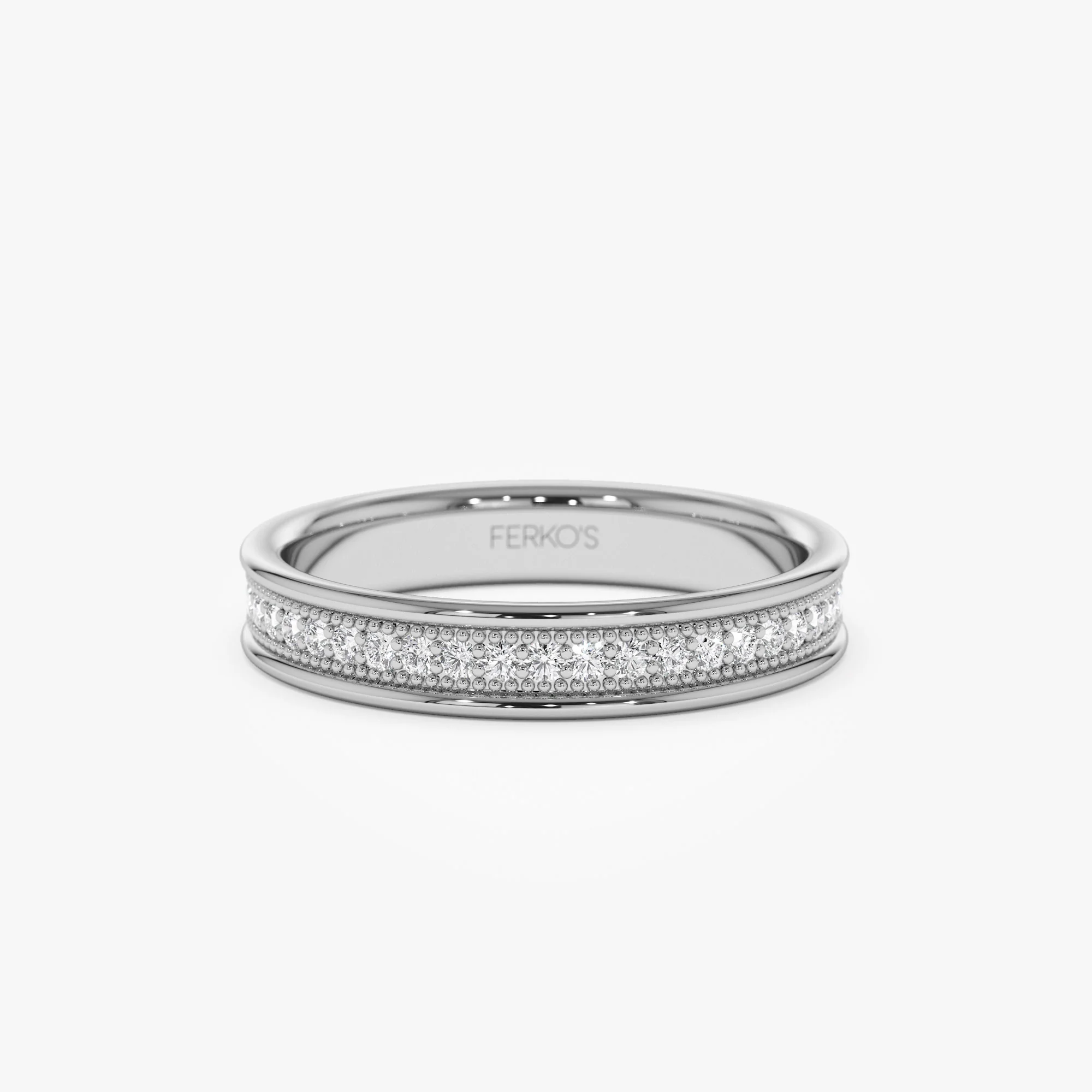 14k Milgran Full Eternity Diamond Ring - Image 6