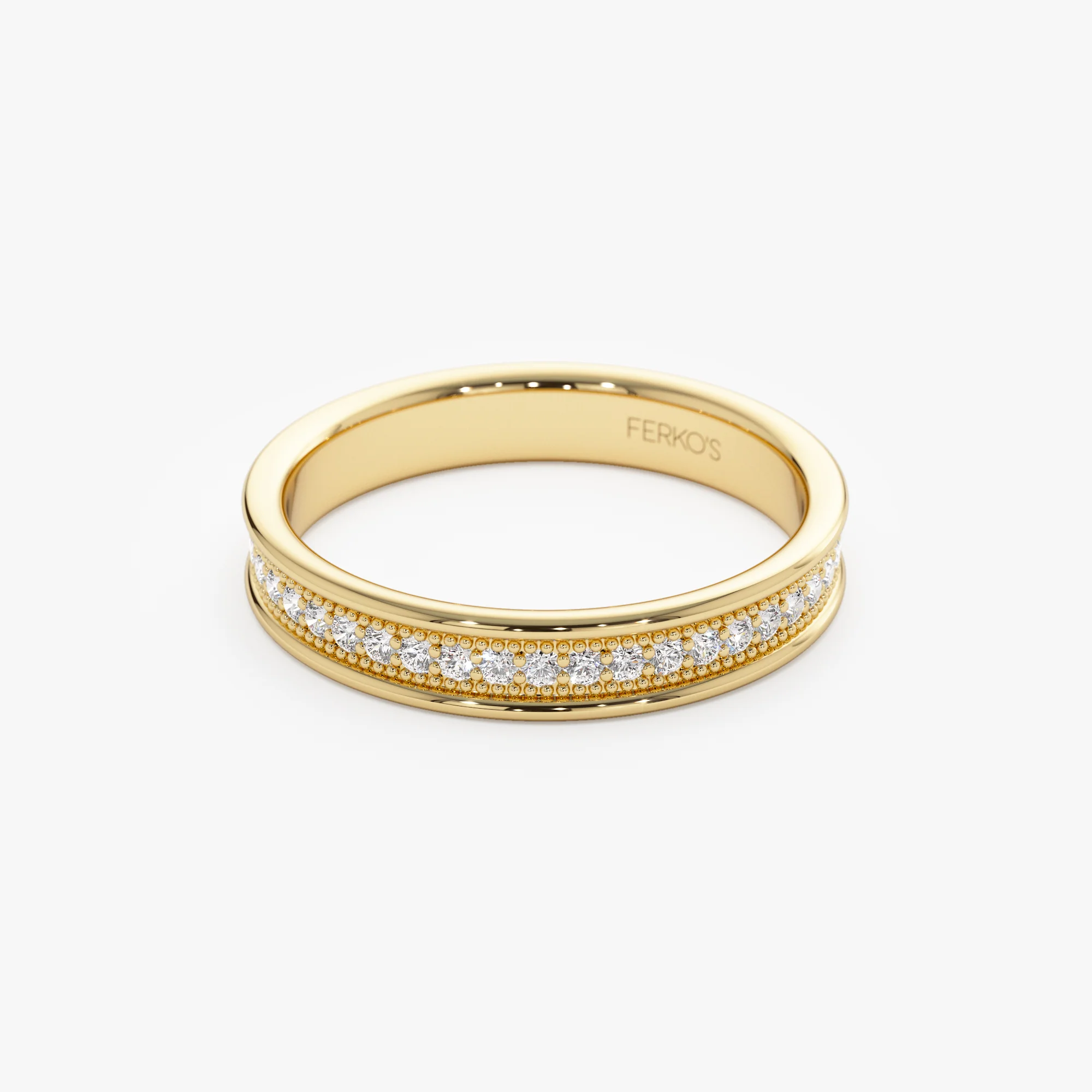 14k Milgran Full Eternity Diamond Ring - Image 7