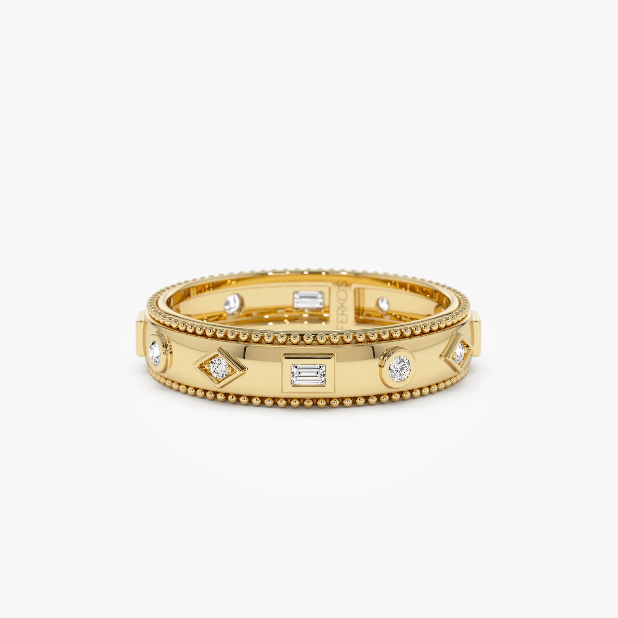 14k Mixed Shape Diamond Anniversary Band
