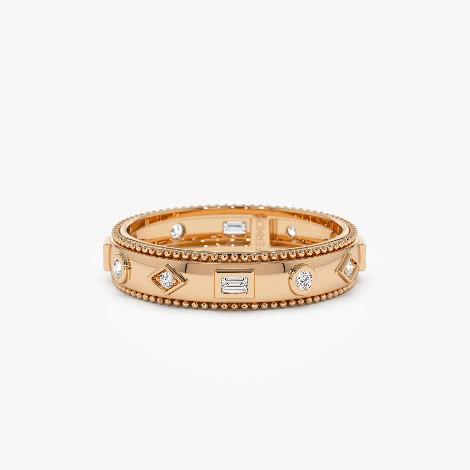 14k Mixed Shape Diamond Anniversary Band - Image 6