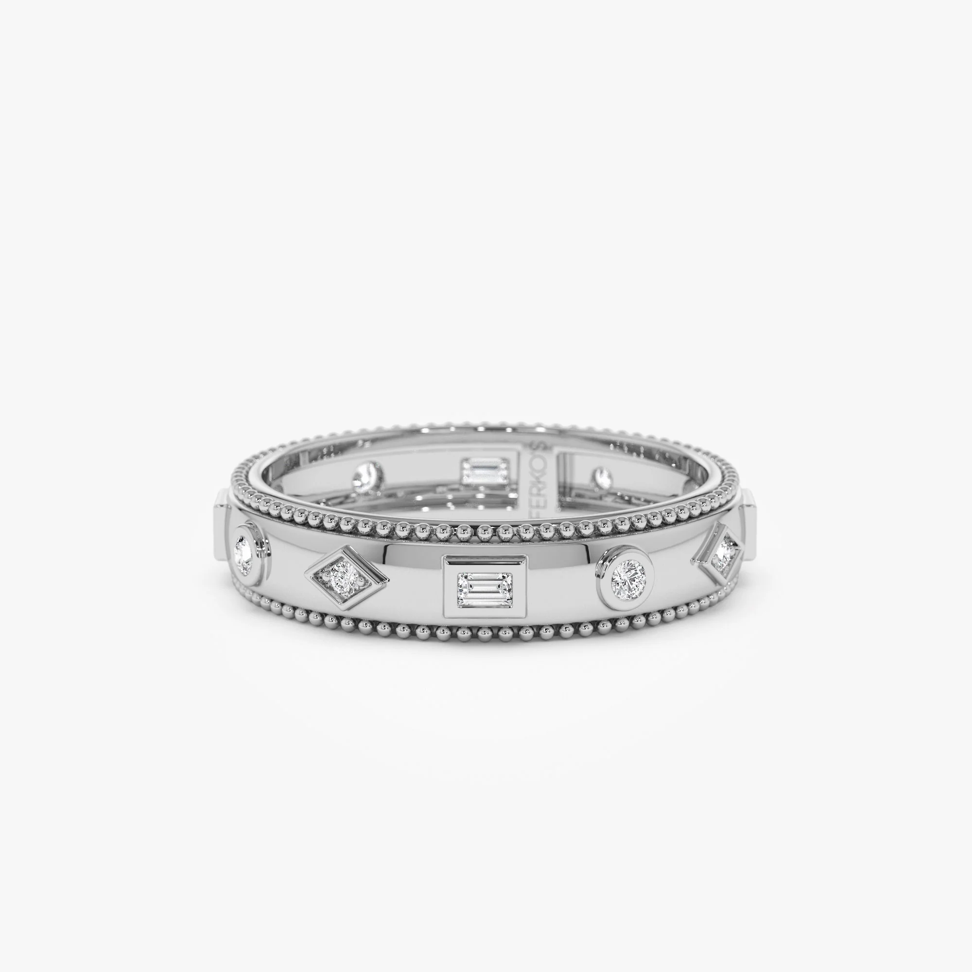 14k Mixed Shape Diamond Anniversary Band - Image 7