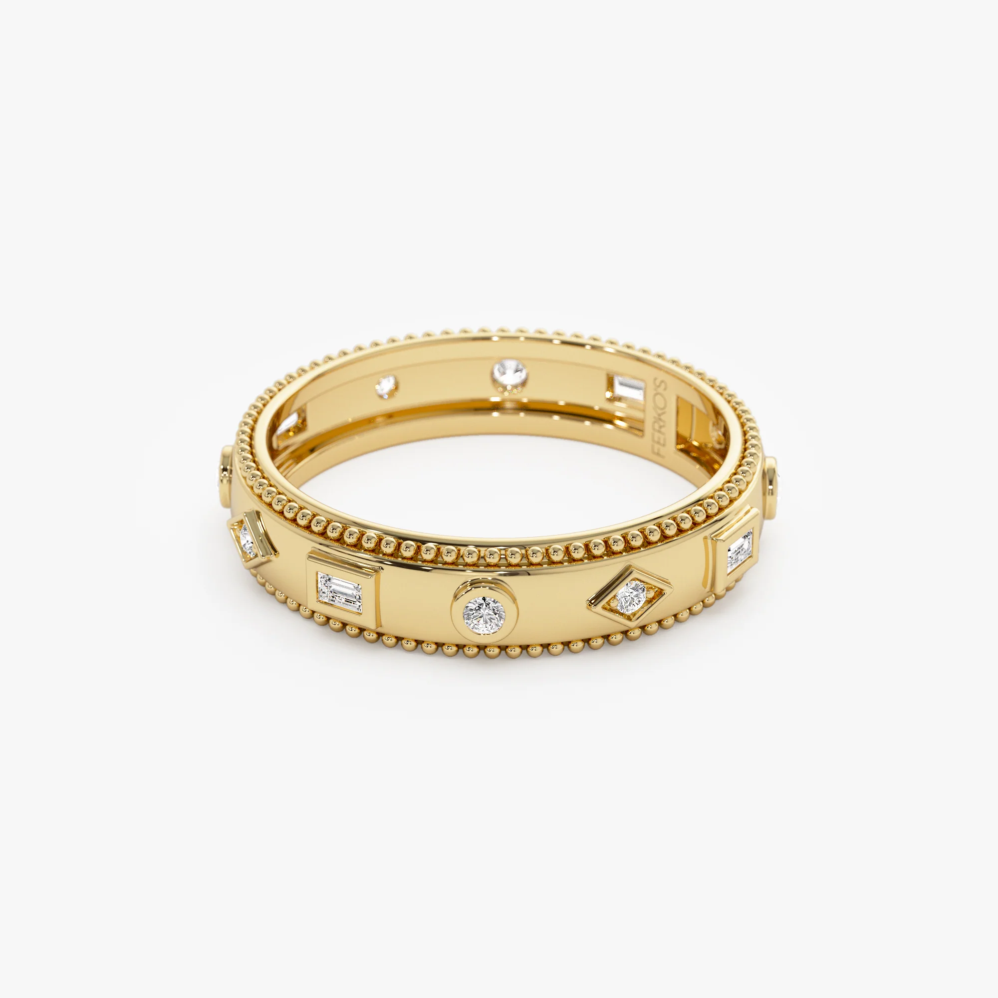 14k Mixed Shape Diamond Anniversary Band - Image 8