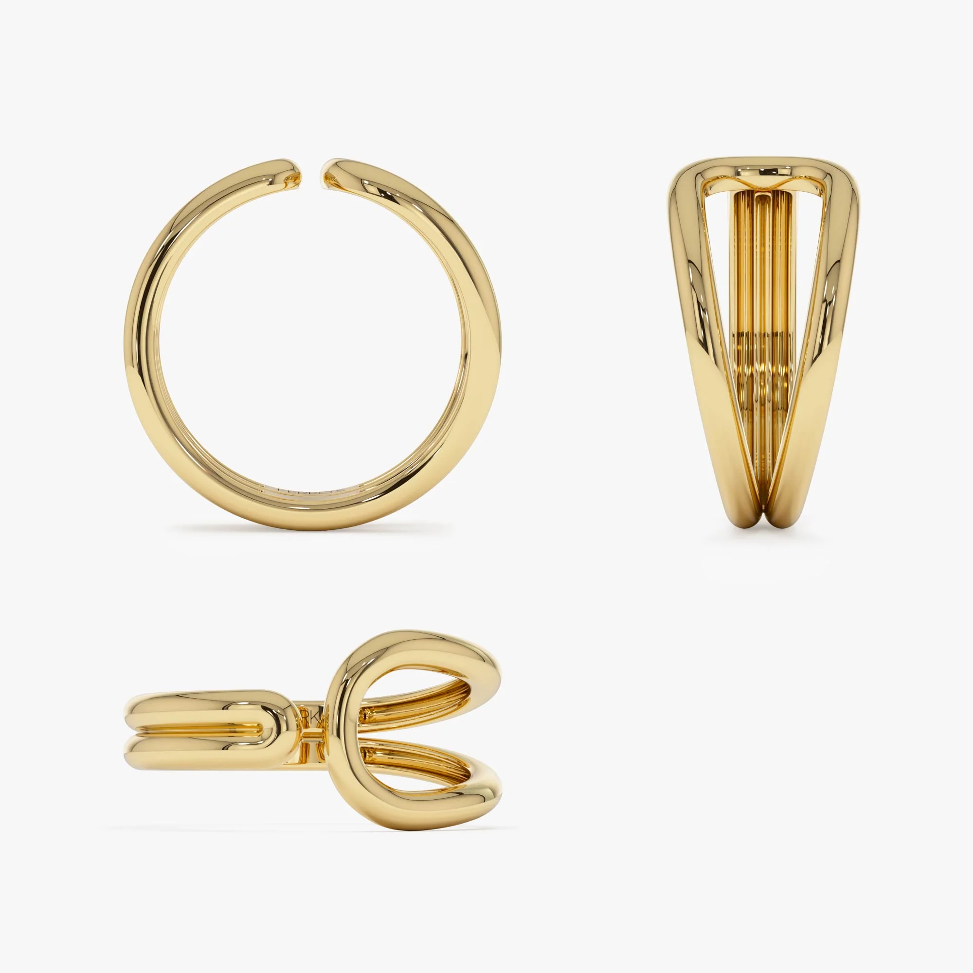 14k Modern Minimalist Statement Ring - Image 7