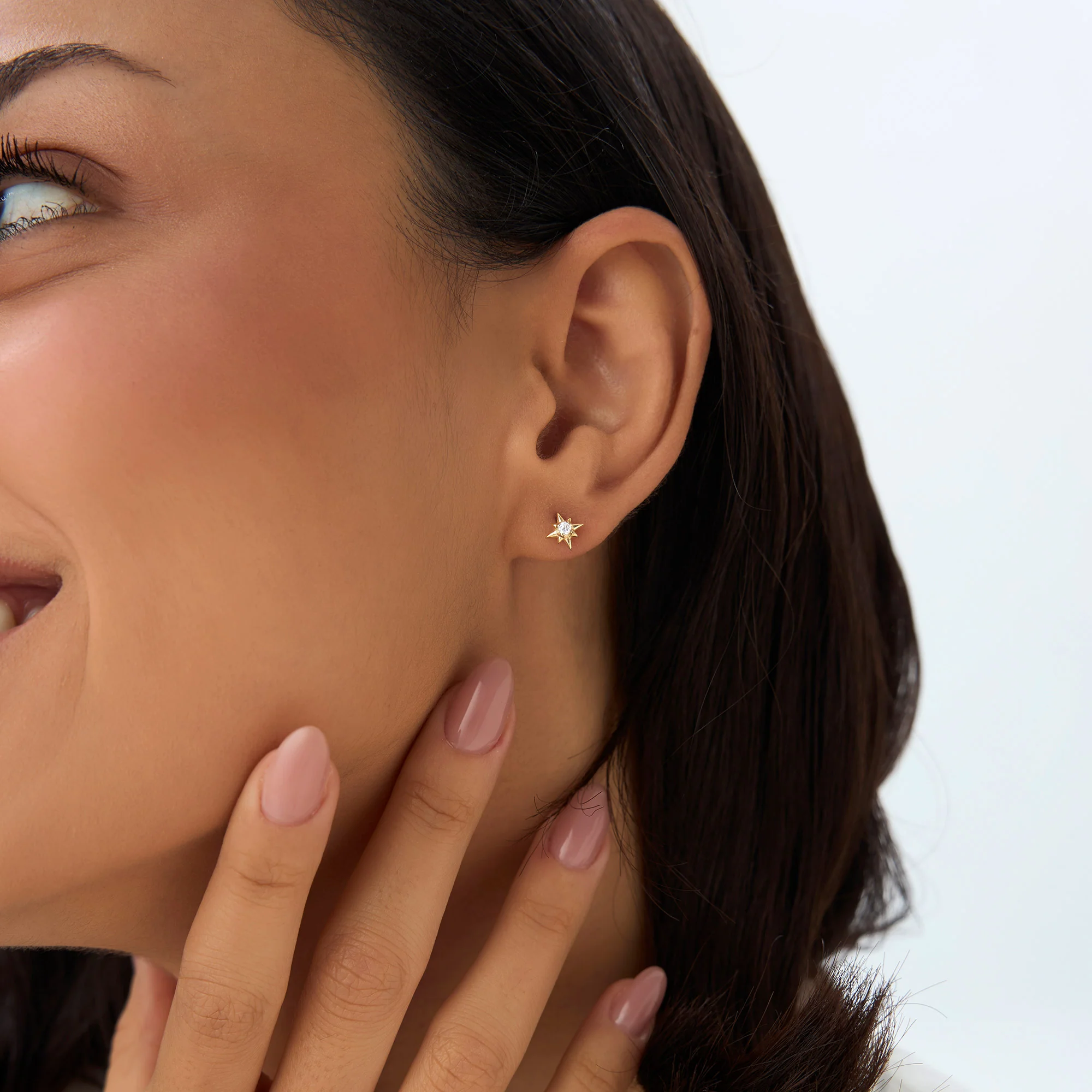 14k Northstar Diamond Studs - Image 4