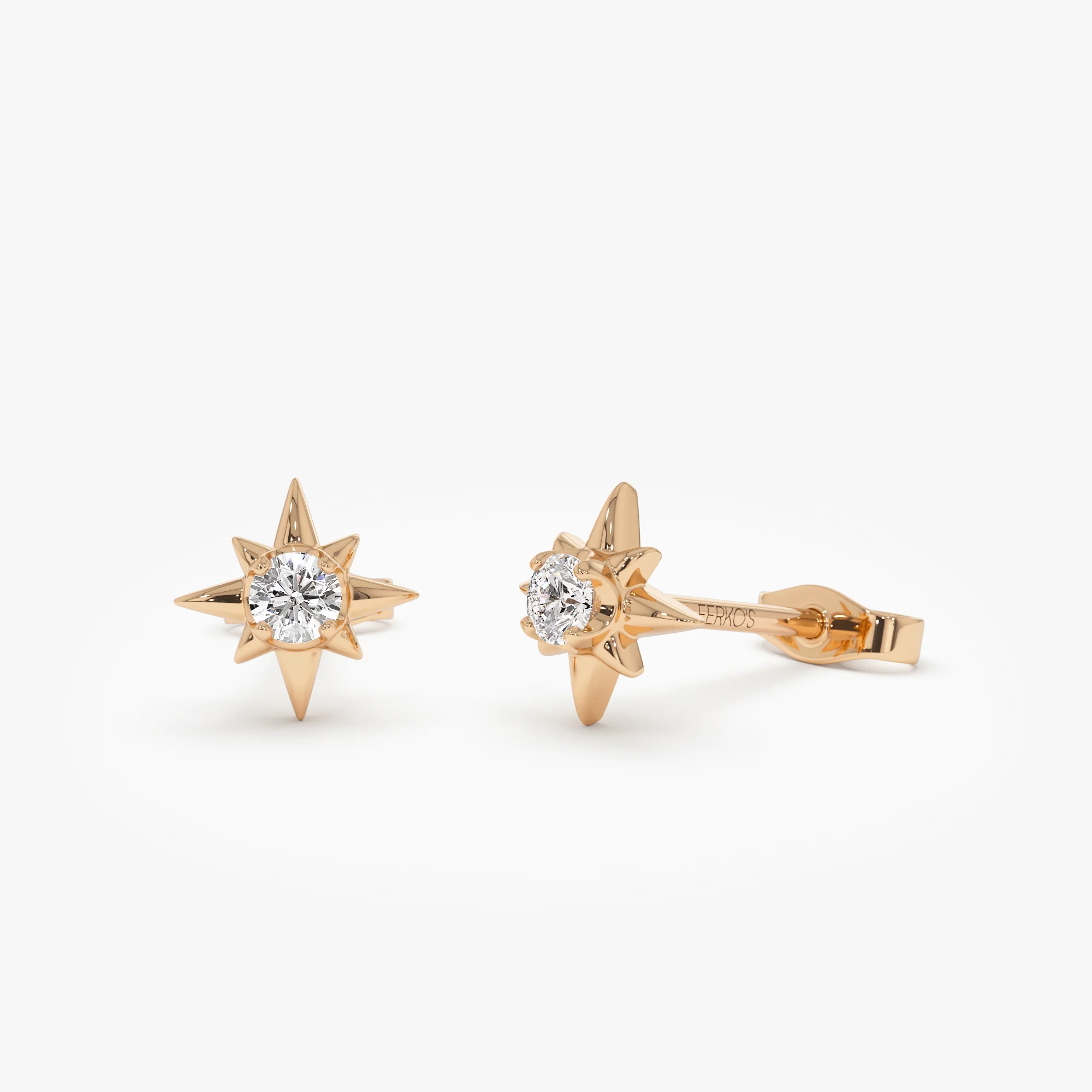 14k Northstar Diamond Studs - Image 5