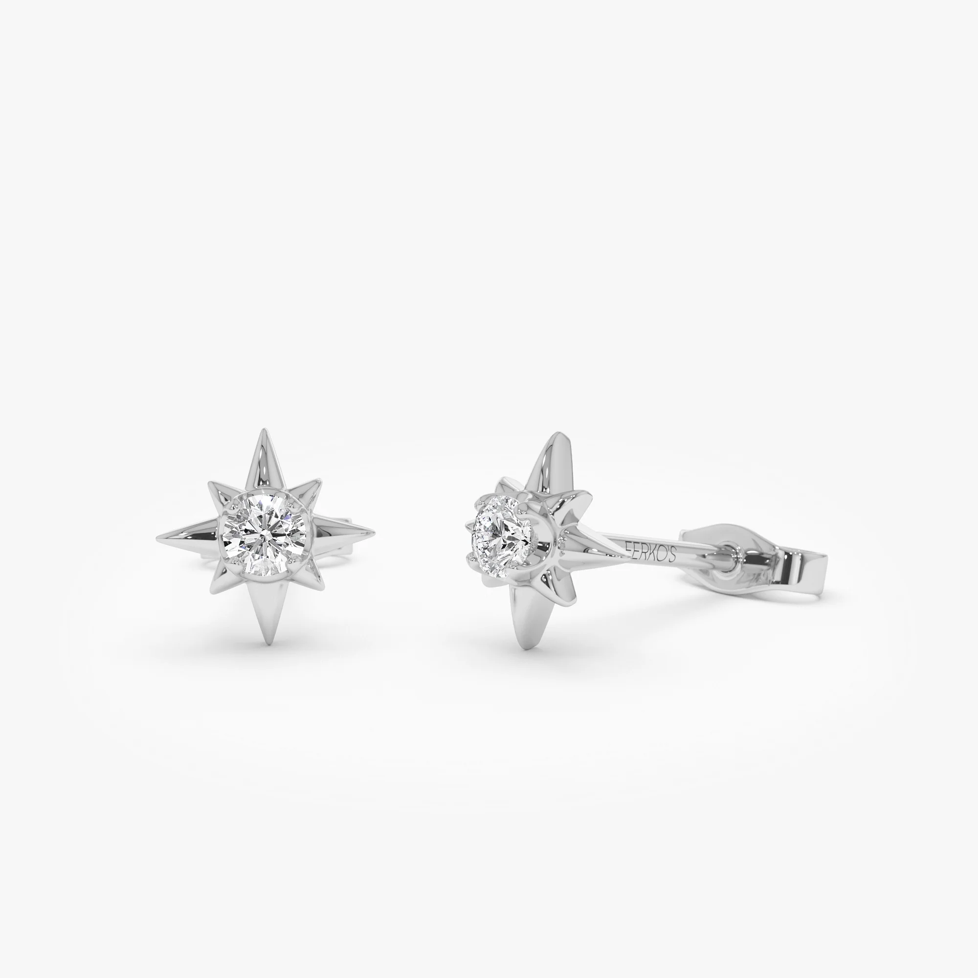 14k Northstar Diamond Studs - Image 7