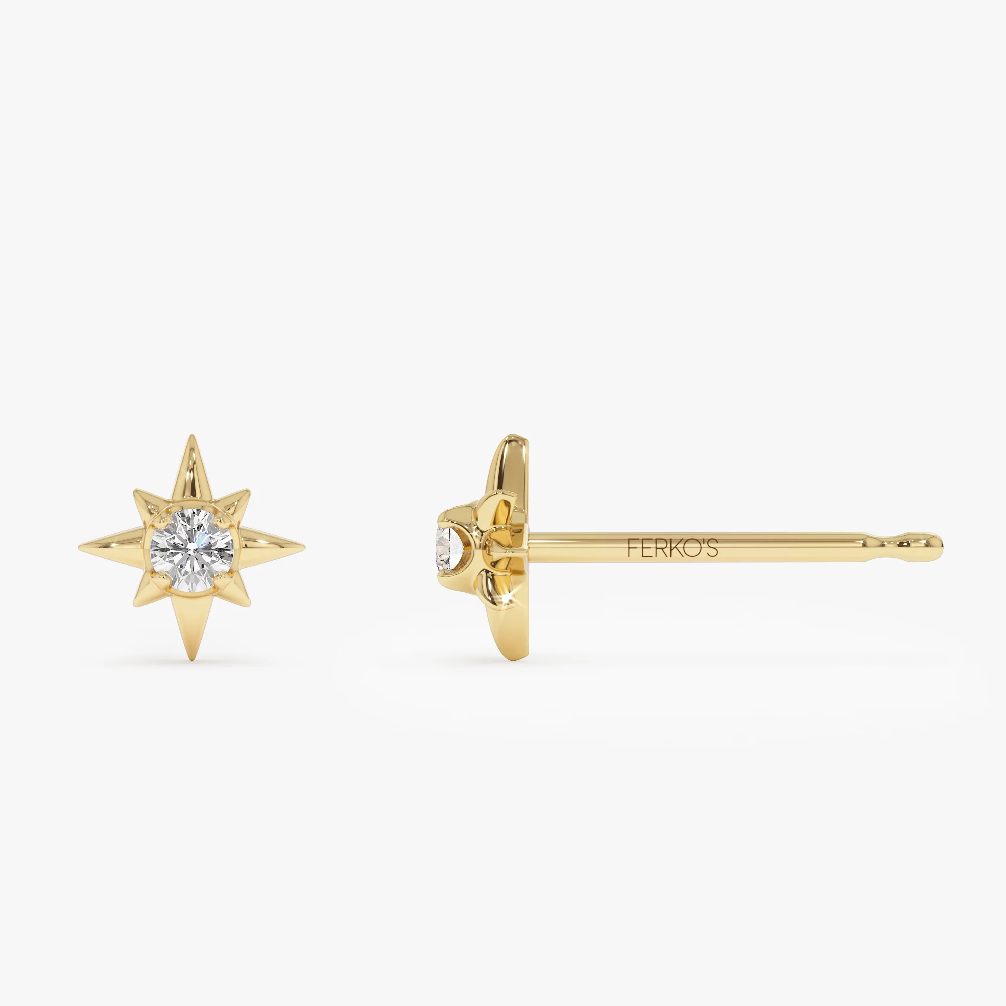 14k Northstar Diamond Studs - Image 8