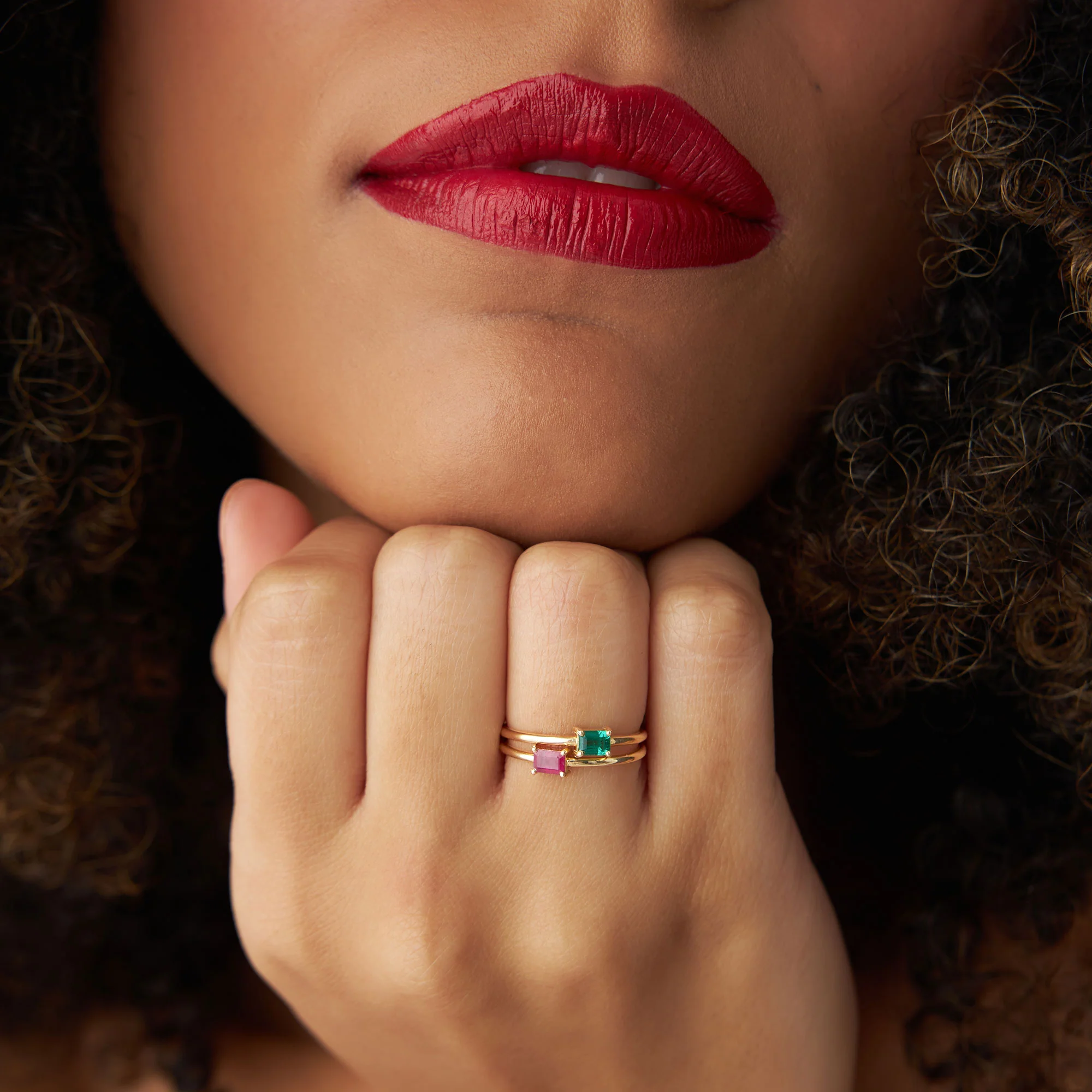 14k Octagon Cut Emerald Ring - Image 4