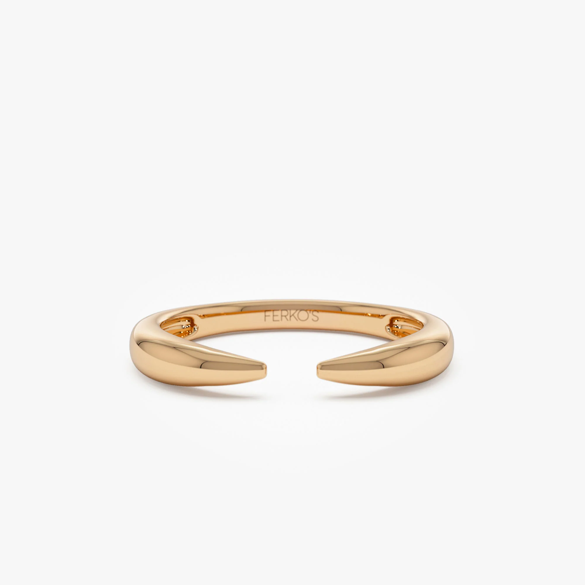 14K Open Claw Cuff Ring For Women - Image 5