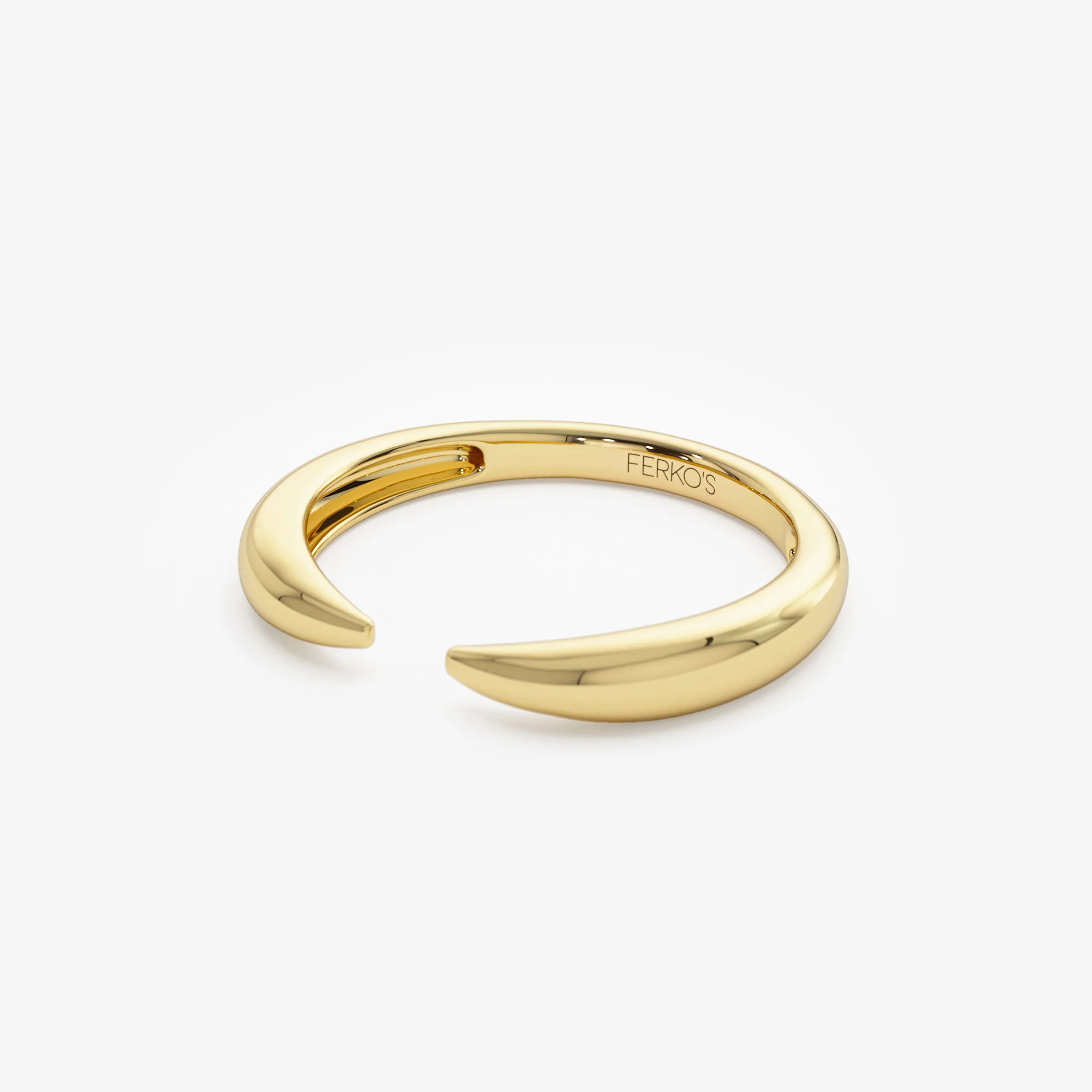 14K Open Claw Cuff Ring For Women - Image 7