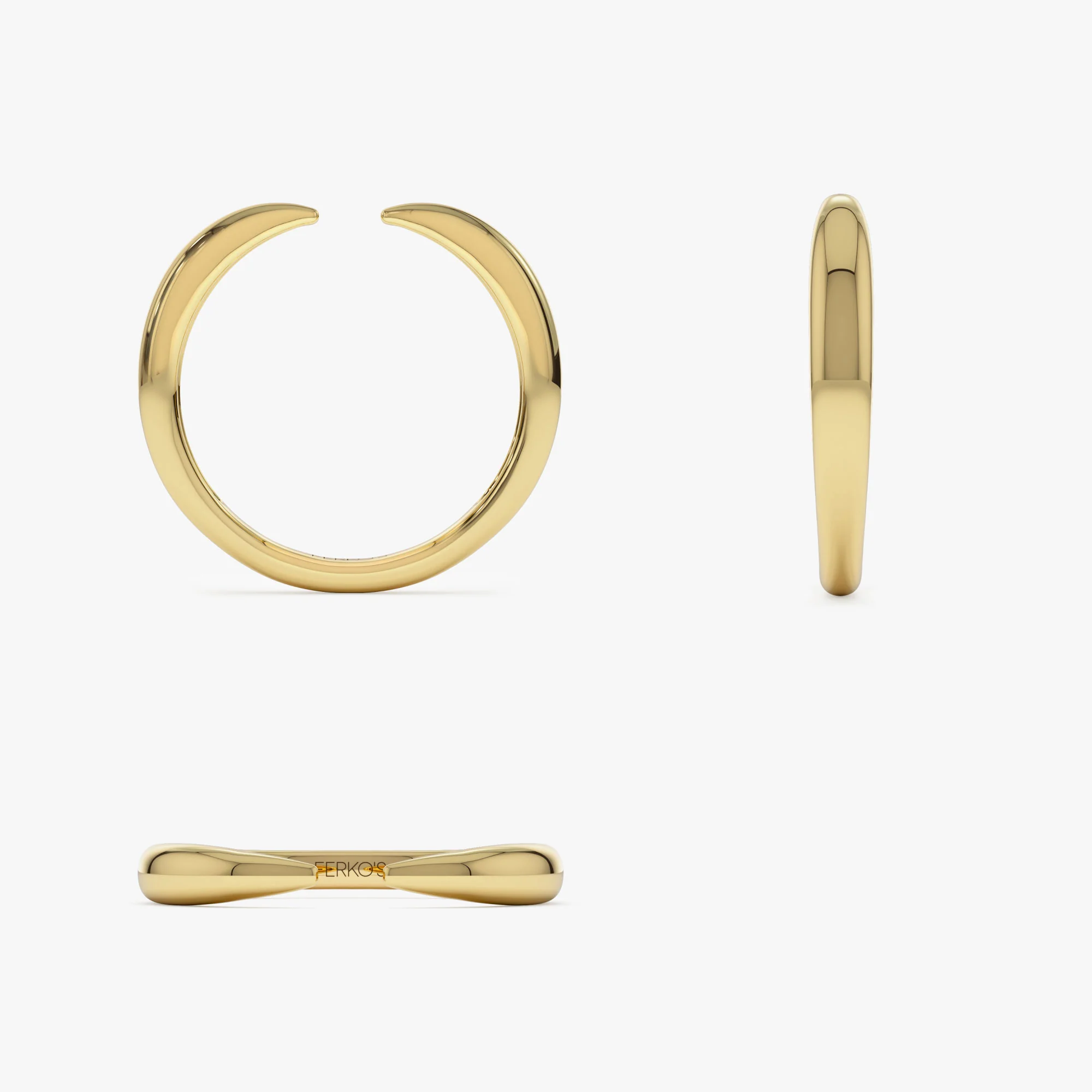 14K Open Claw Cuff Ring For Women - Image 8