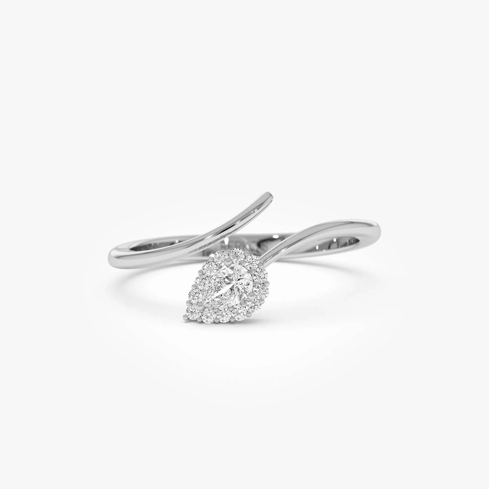 14K Pear-Shaped Diamond Wrap Ring - Image 8