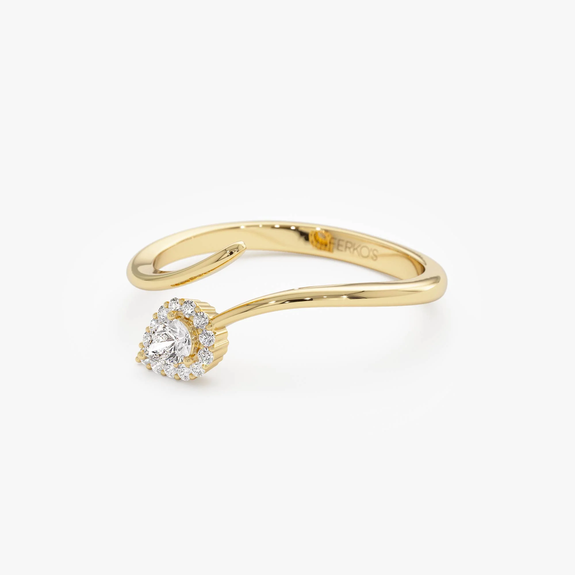 14K Pear-Shaped Diamond Wrap Ring - Image 9