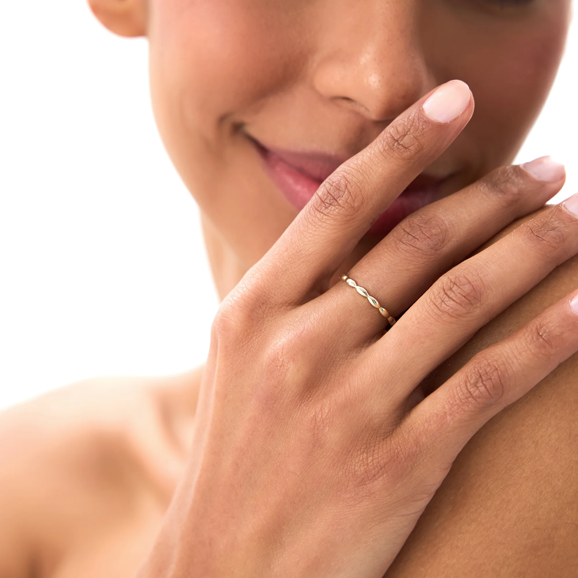 14k Plain Gold Minimalist Marquise Shape Ring - Image 3