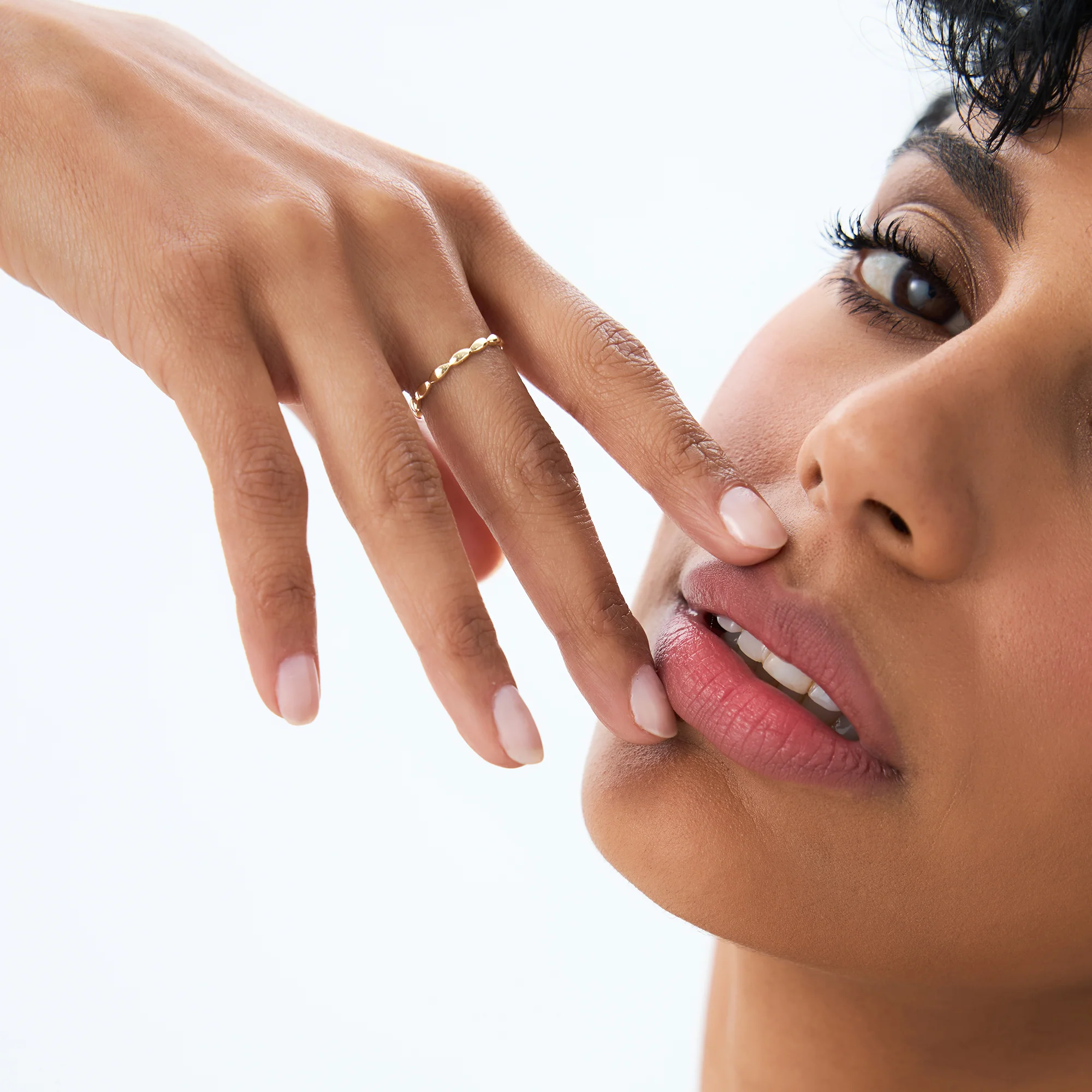 14k Plain Gold Minimalist Marquise Shape Ring - Image 5