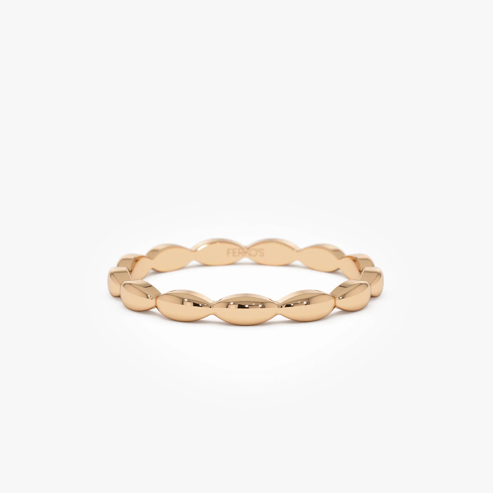 14k Plain Gold Minimalist Marquise Shape Ring - Image 6
