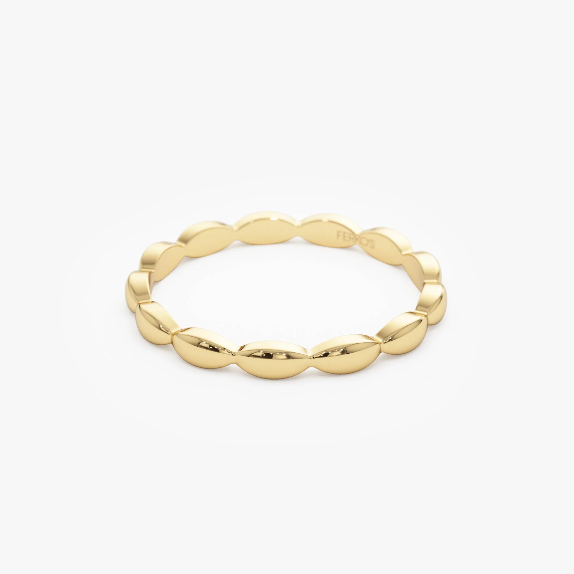 14k Plain Gold Minimalist Marquise Shape Ring - Image 8