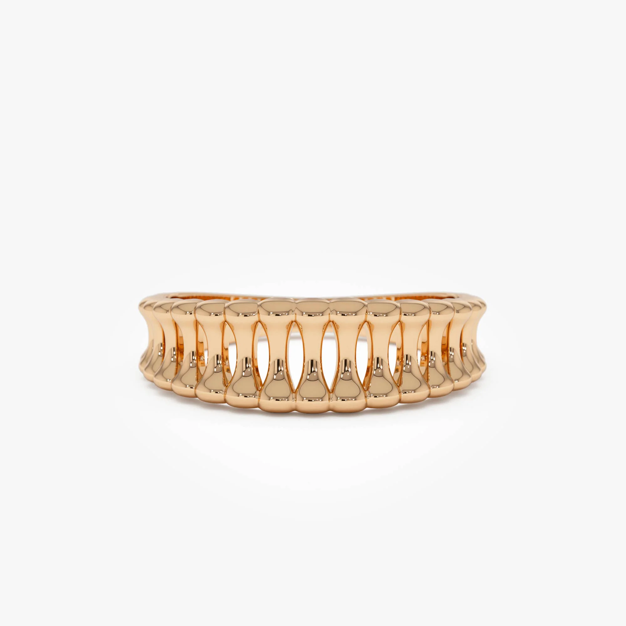14K Sculptural Wide Band Ring - Image 7