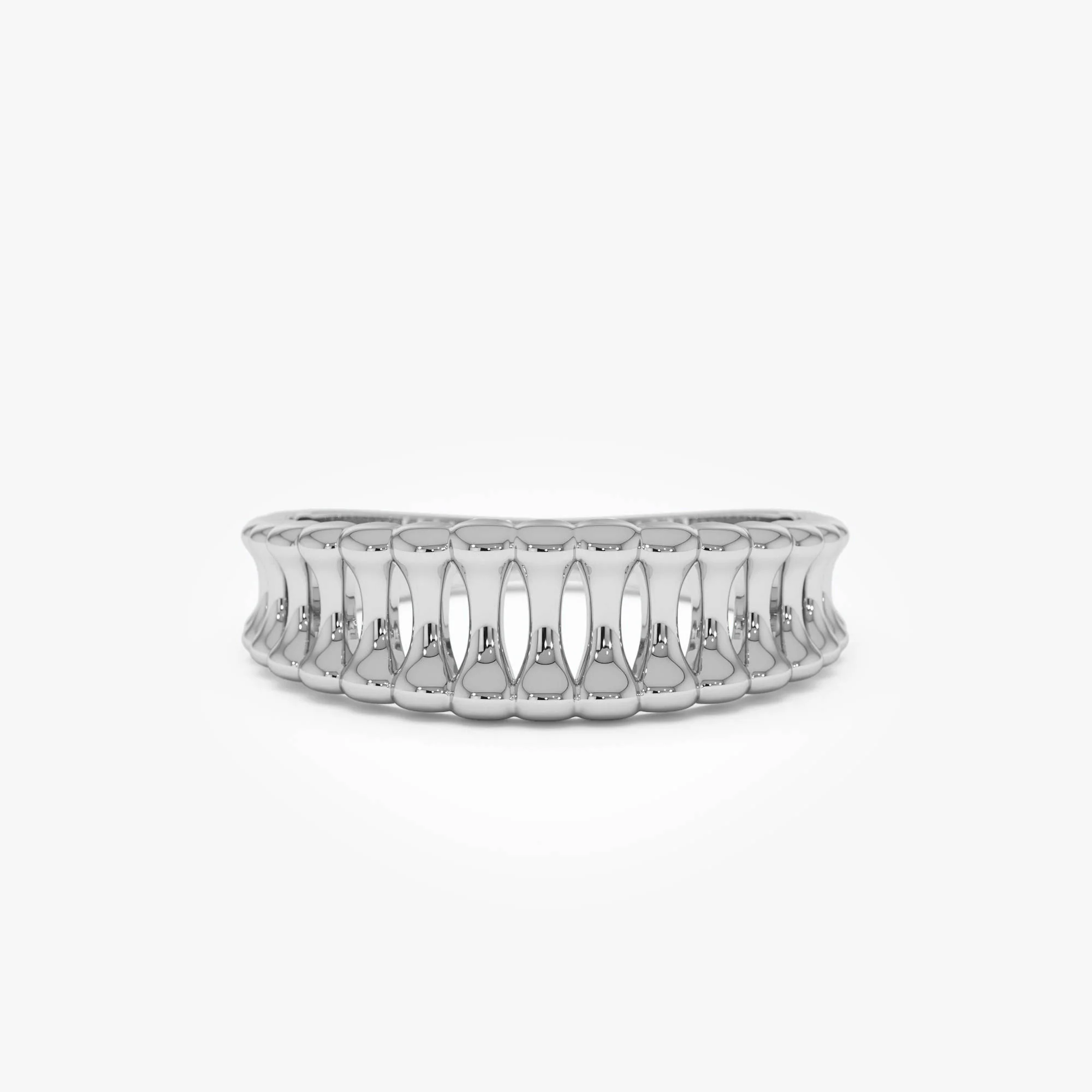 14K Sculptural Wide Band Ring - Image 8