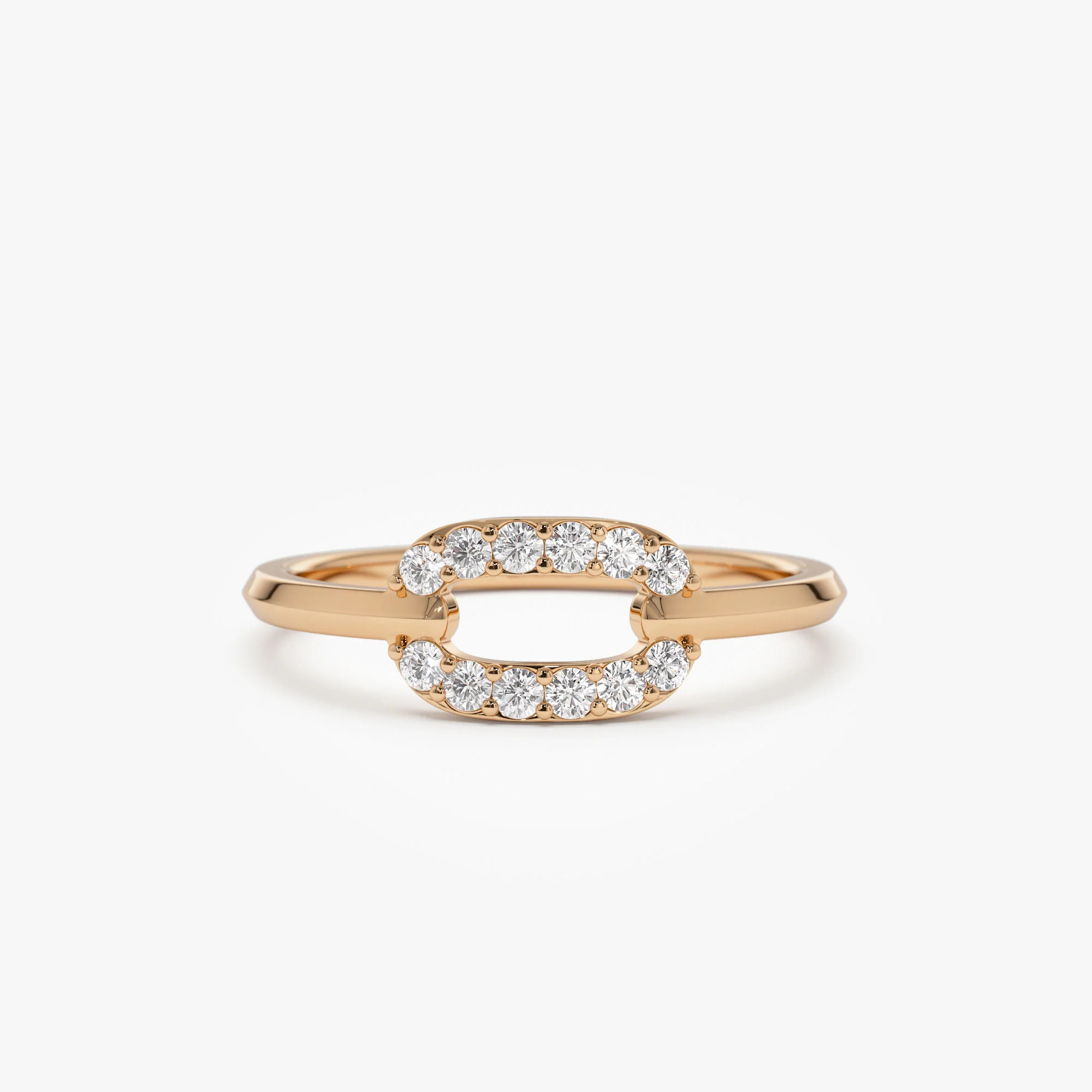 14k Single Link Diamond Ring - Image 5