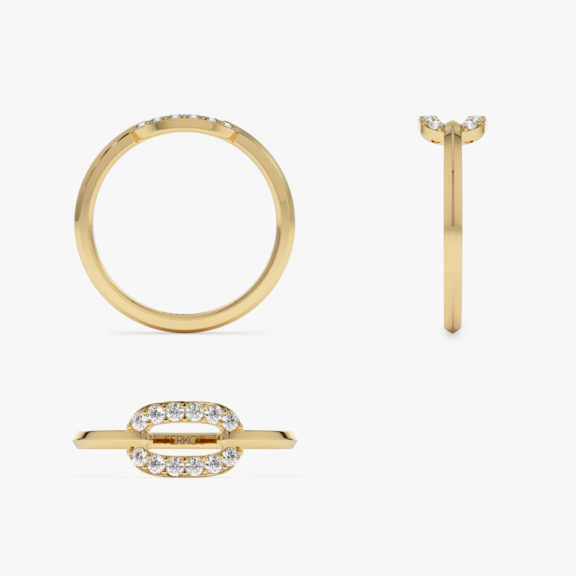 14k Single Link Diamond Ring - Image 8