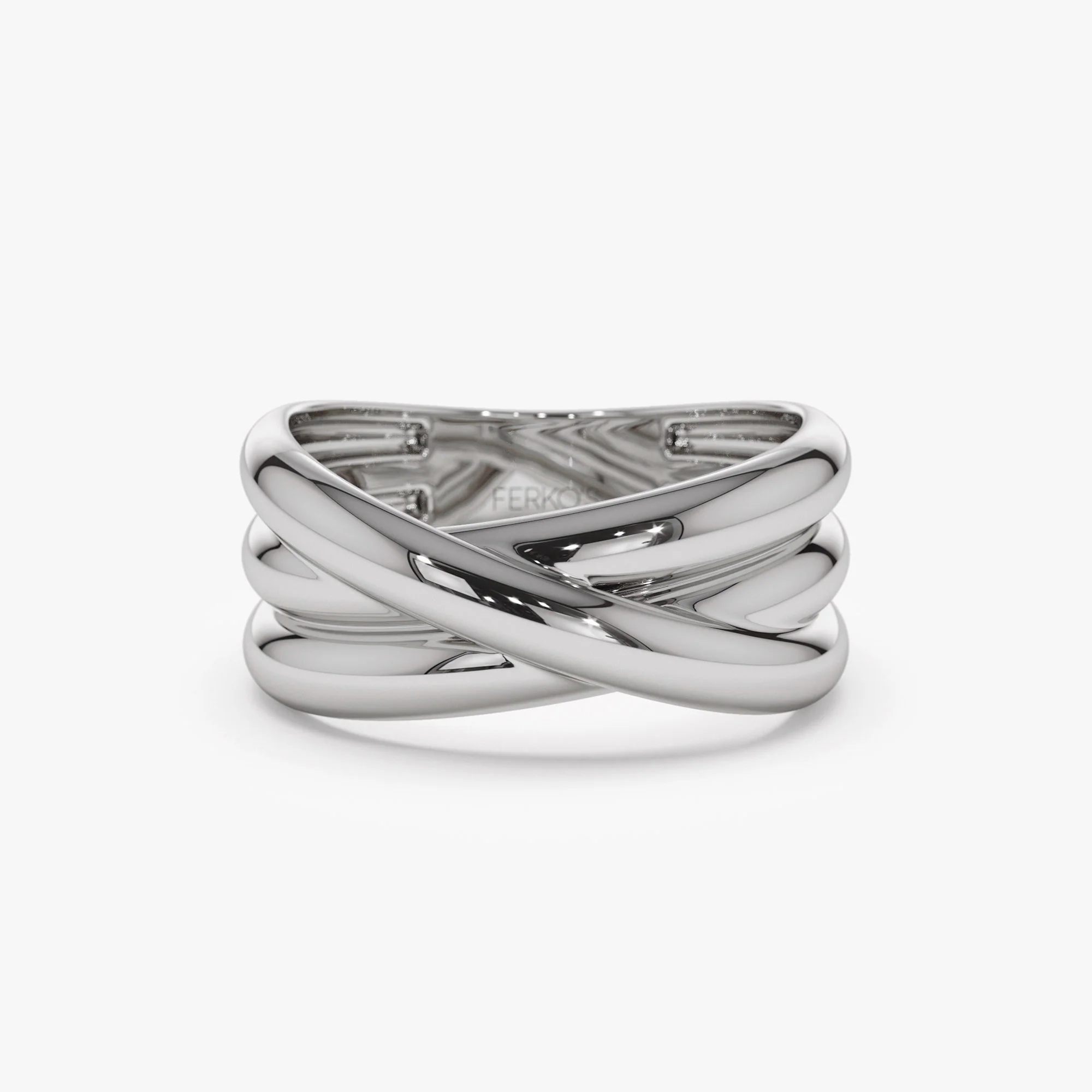 14k Solid Gold Multi-strand Crossover Ring - Image 6