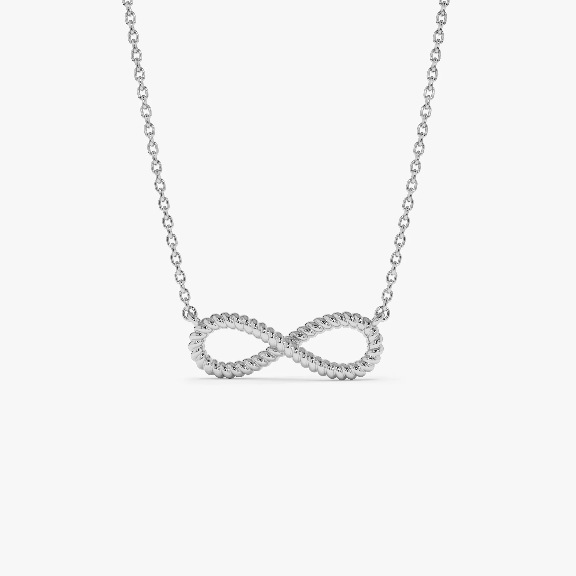 14k Twist Rope Infinity Necklace - Image 6