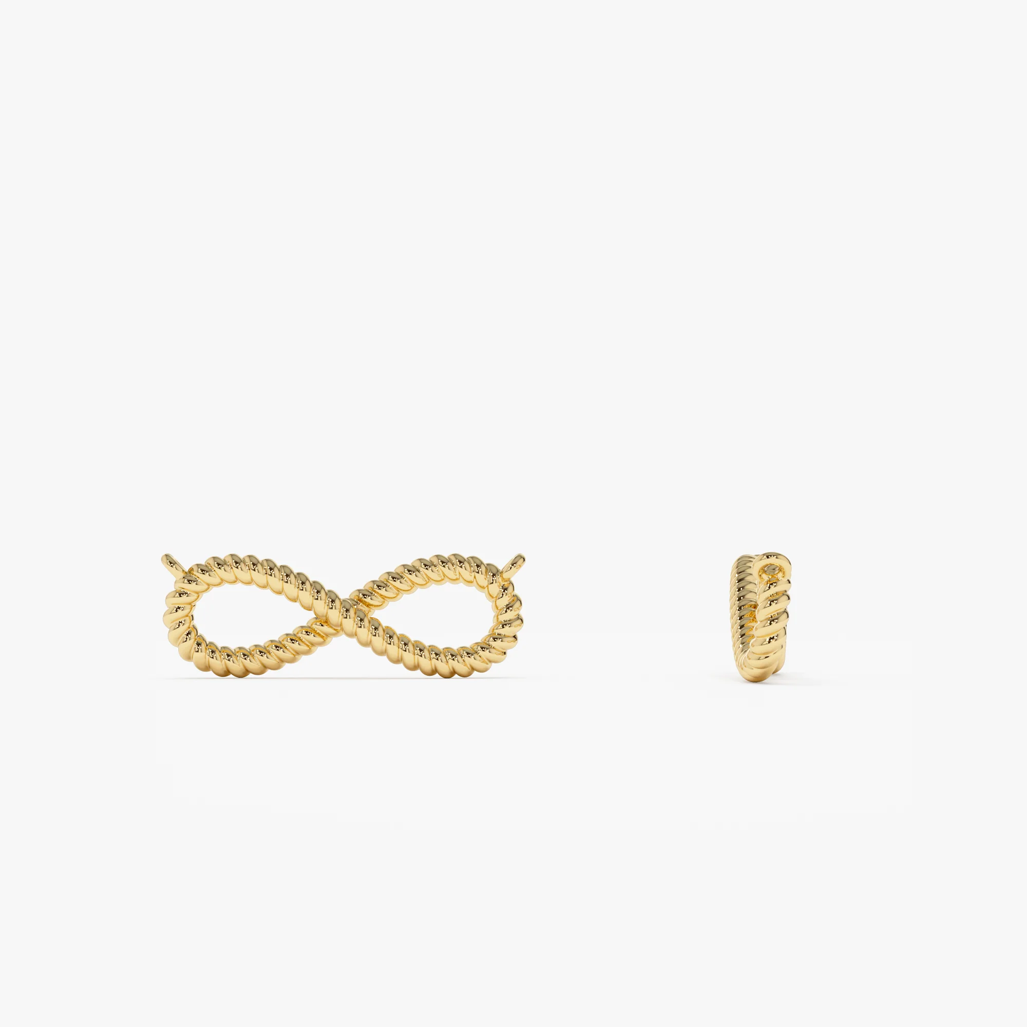 14k Twist Rope Infinity Necklace - Image 9