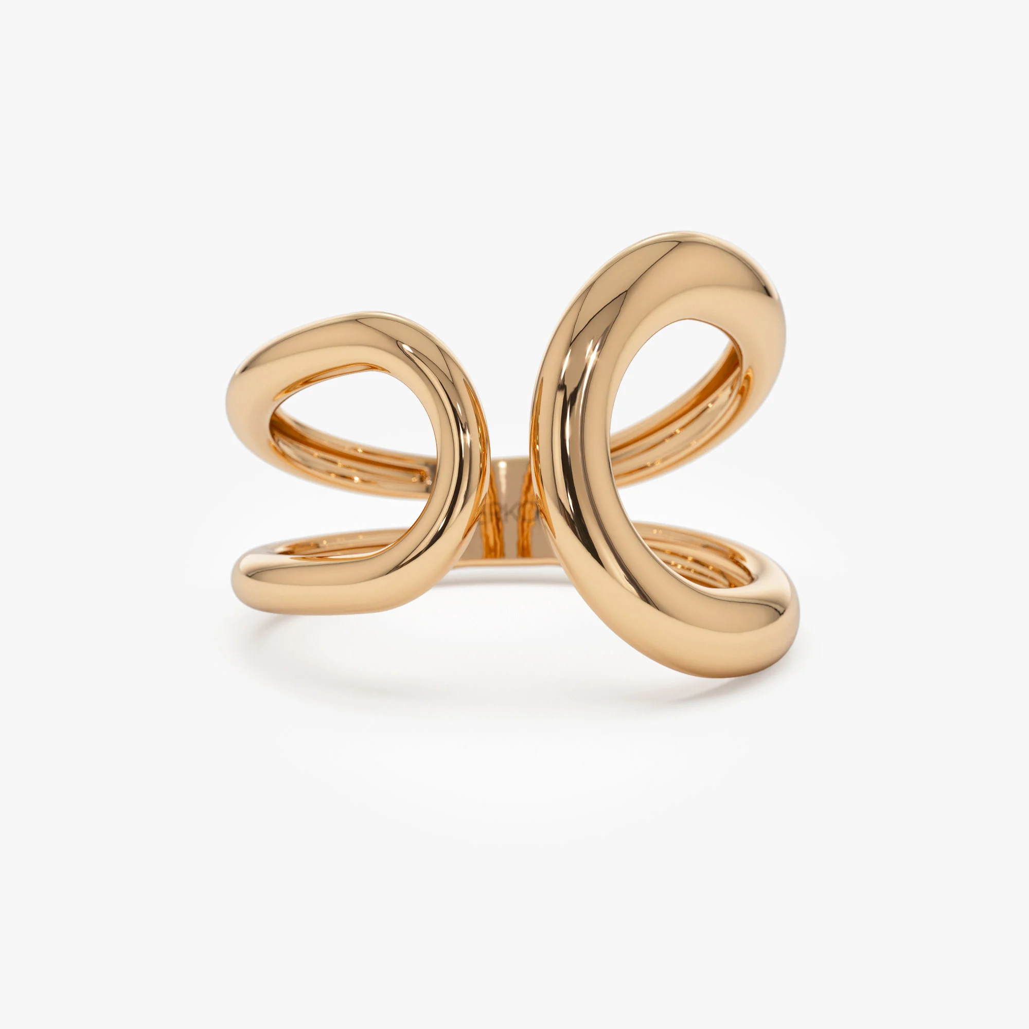 14k Unique Design Bold Gold Ring - Image 6