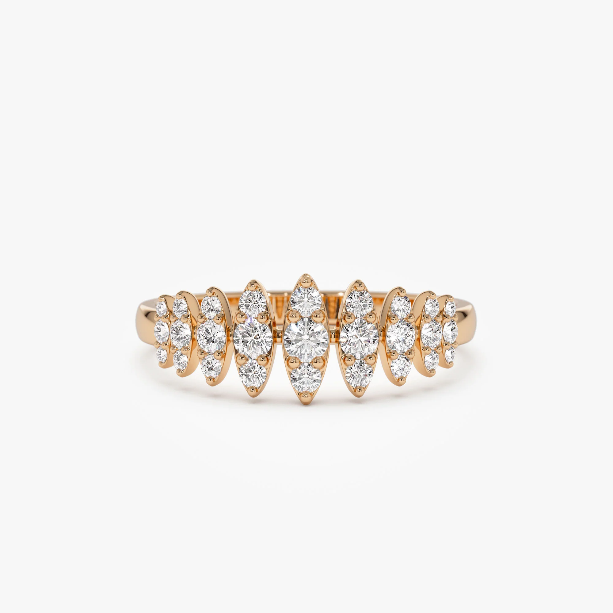 14k Unique Design Glamorous Diamond Ring - Image 4