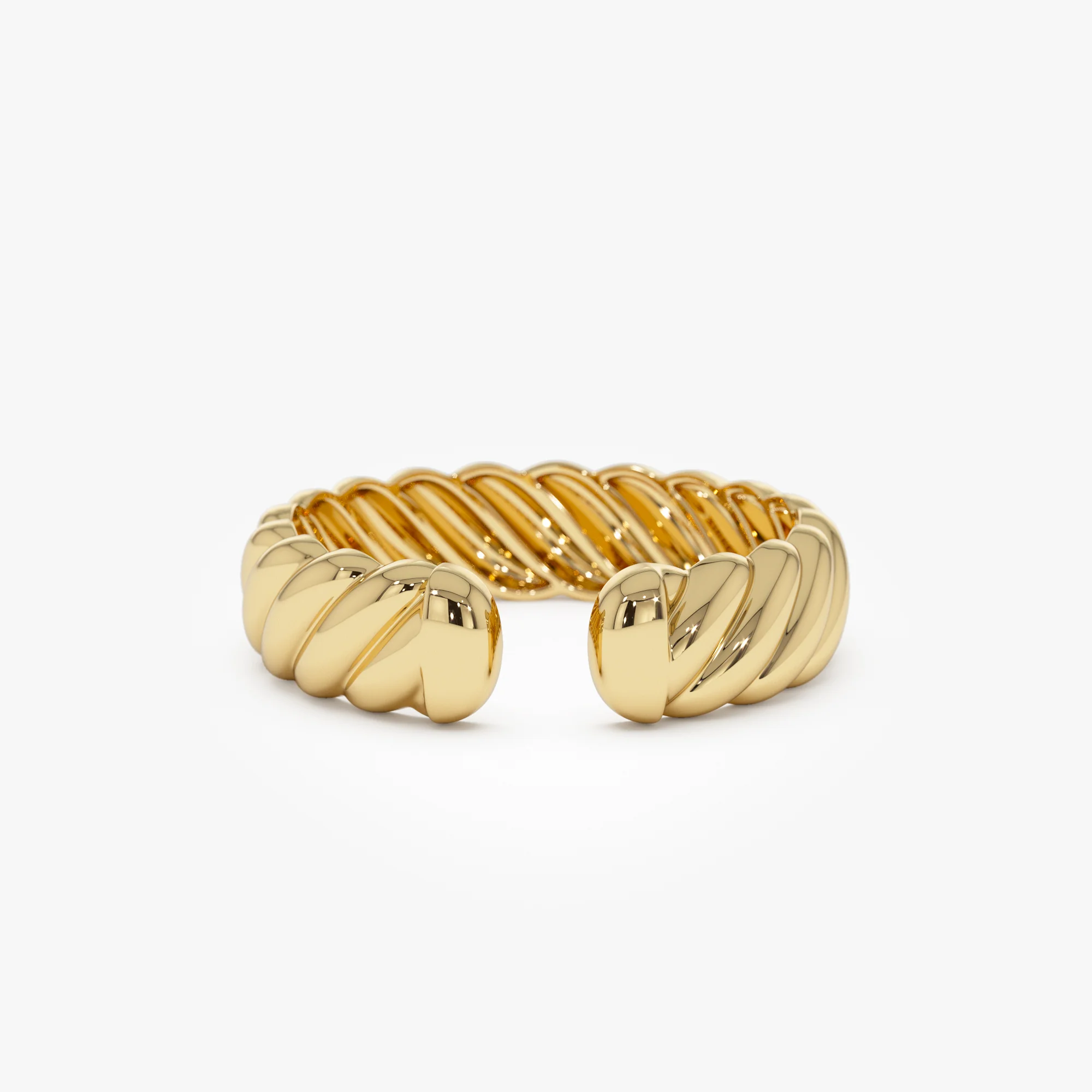14K 5MM Rope Cuff Ring
