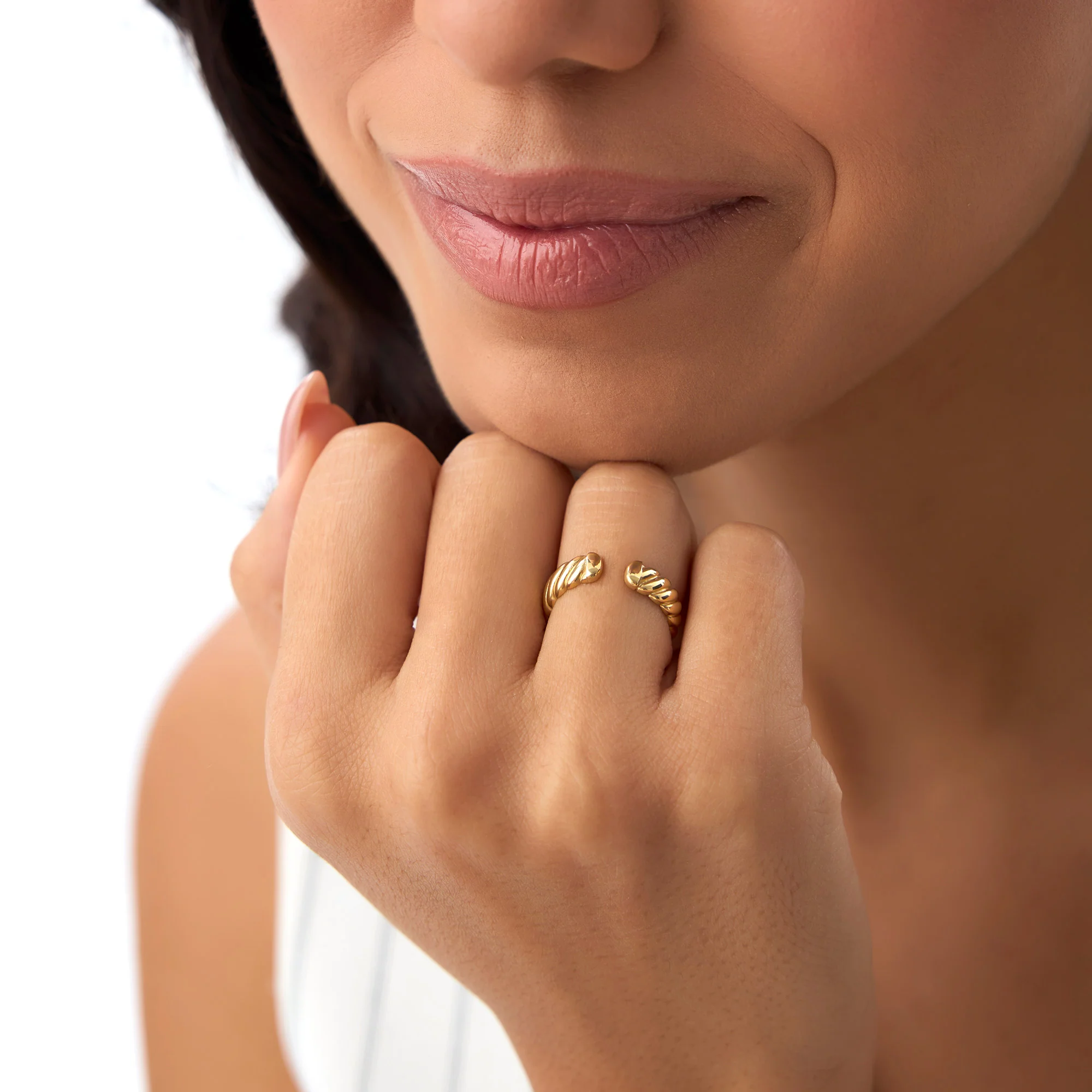 14K 5MM Rope Cuff Ring - Image 2
