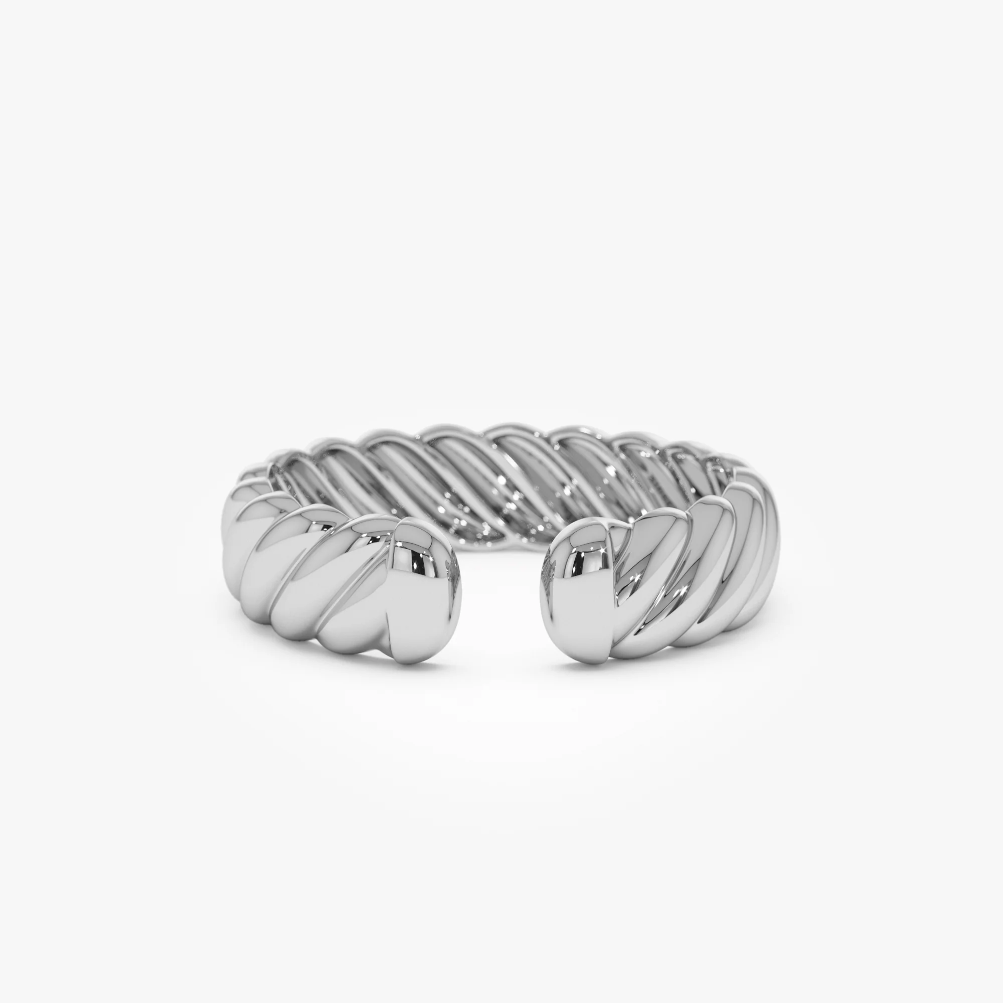 14K 5MM Rope Cuff Ring - Image 6