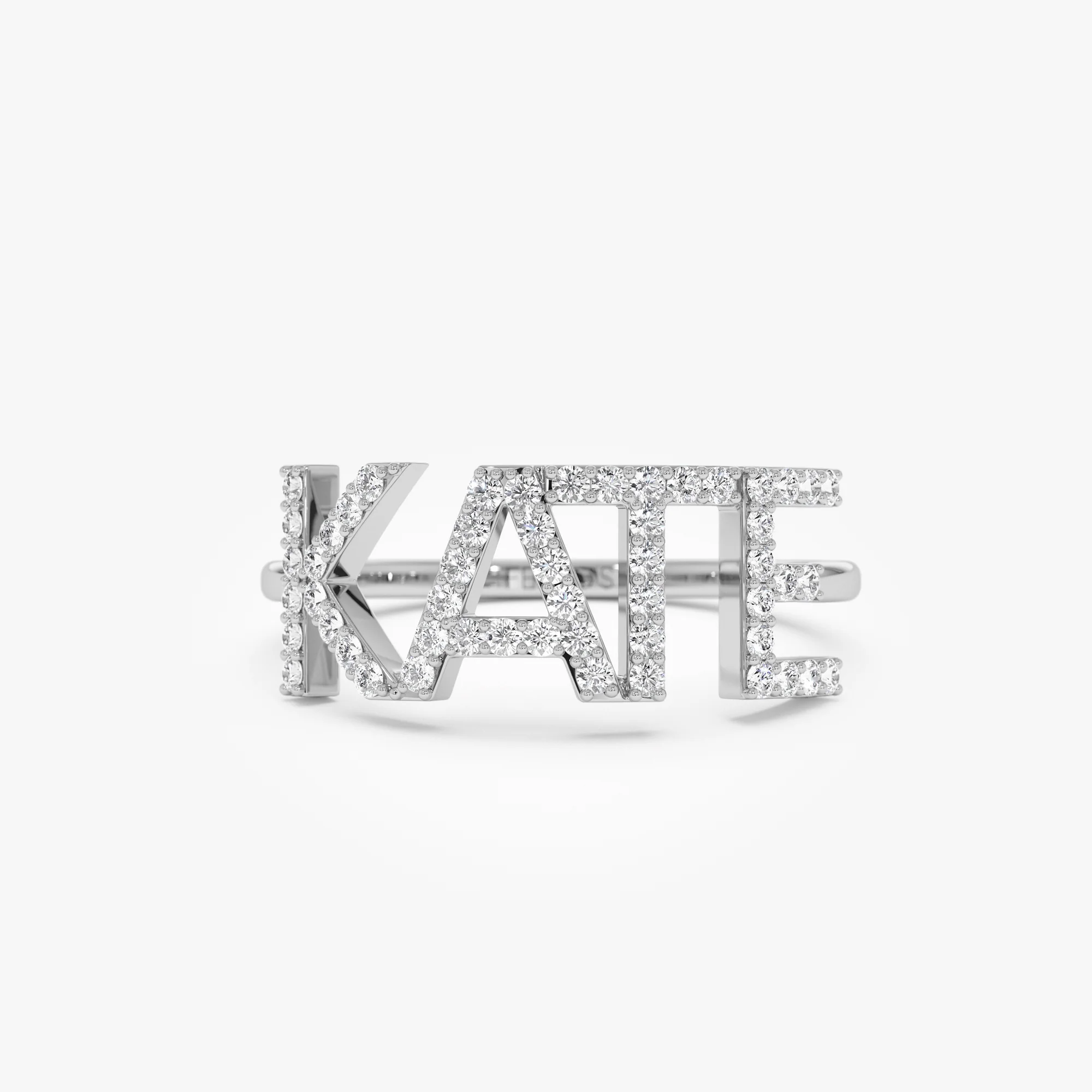 14K Diamond Personalized Name Ring - Image 7
