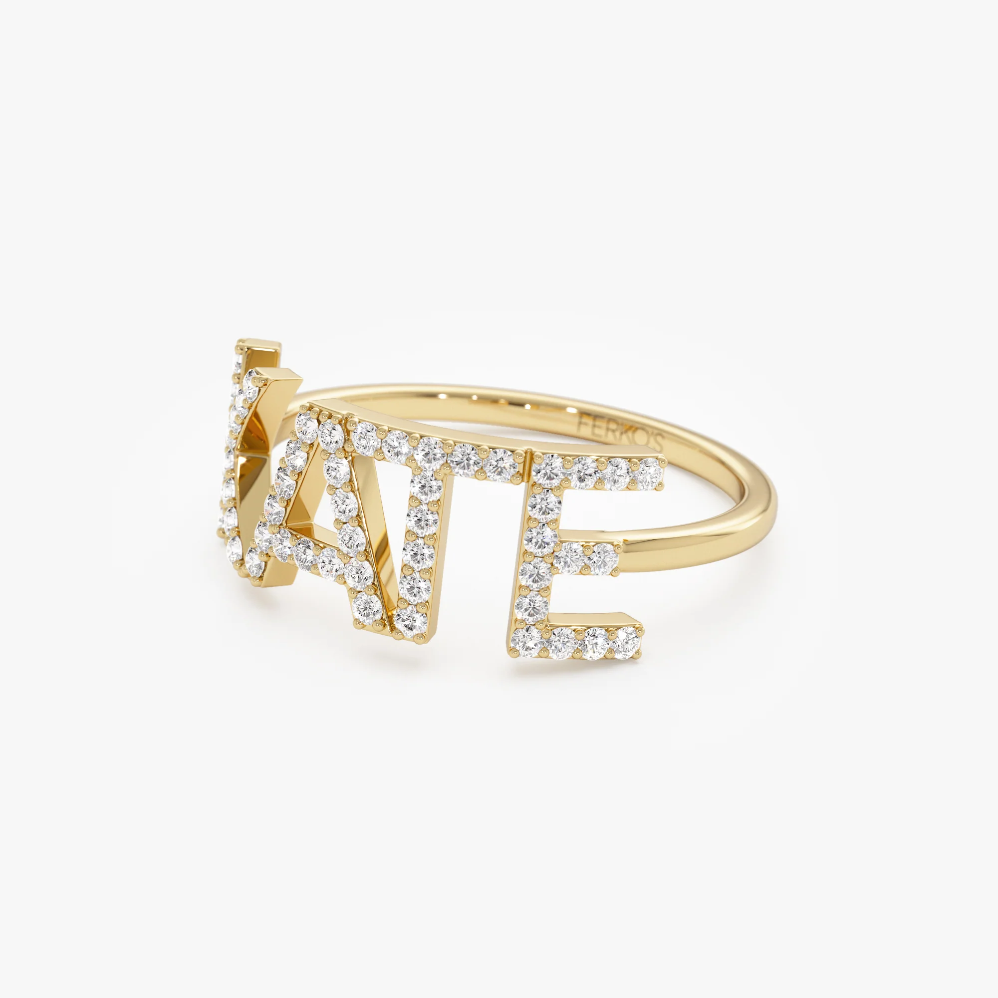 14K Diamond Personalized Name Ring - Image 8