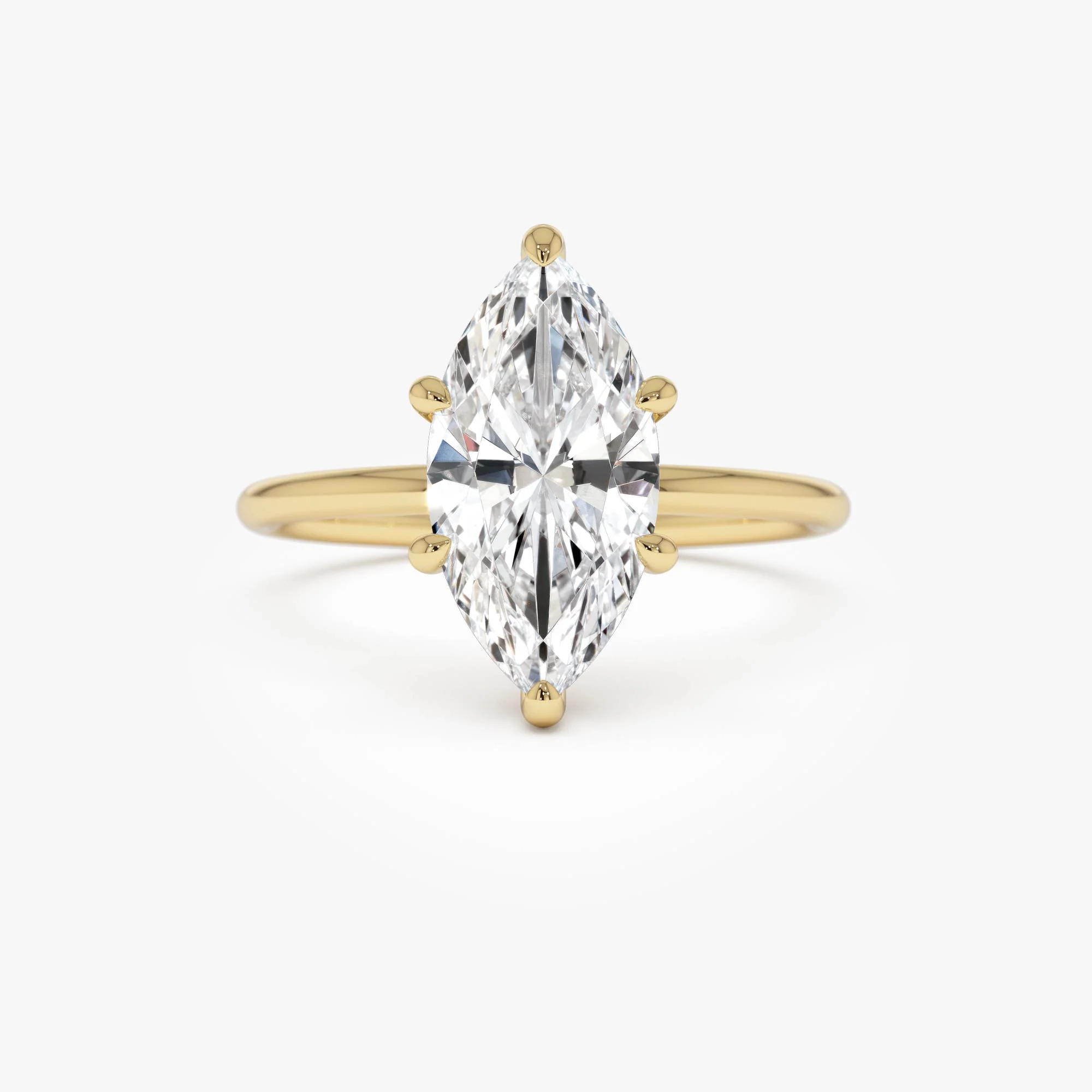 2.00 Ctw 14k Marquise Lab Grown Diamond Engagement Ring with Hidden Halo – Natalia